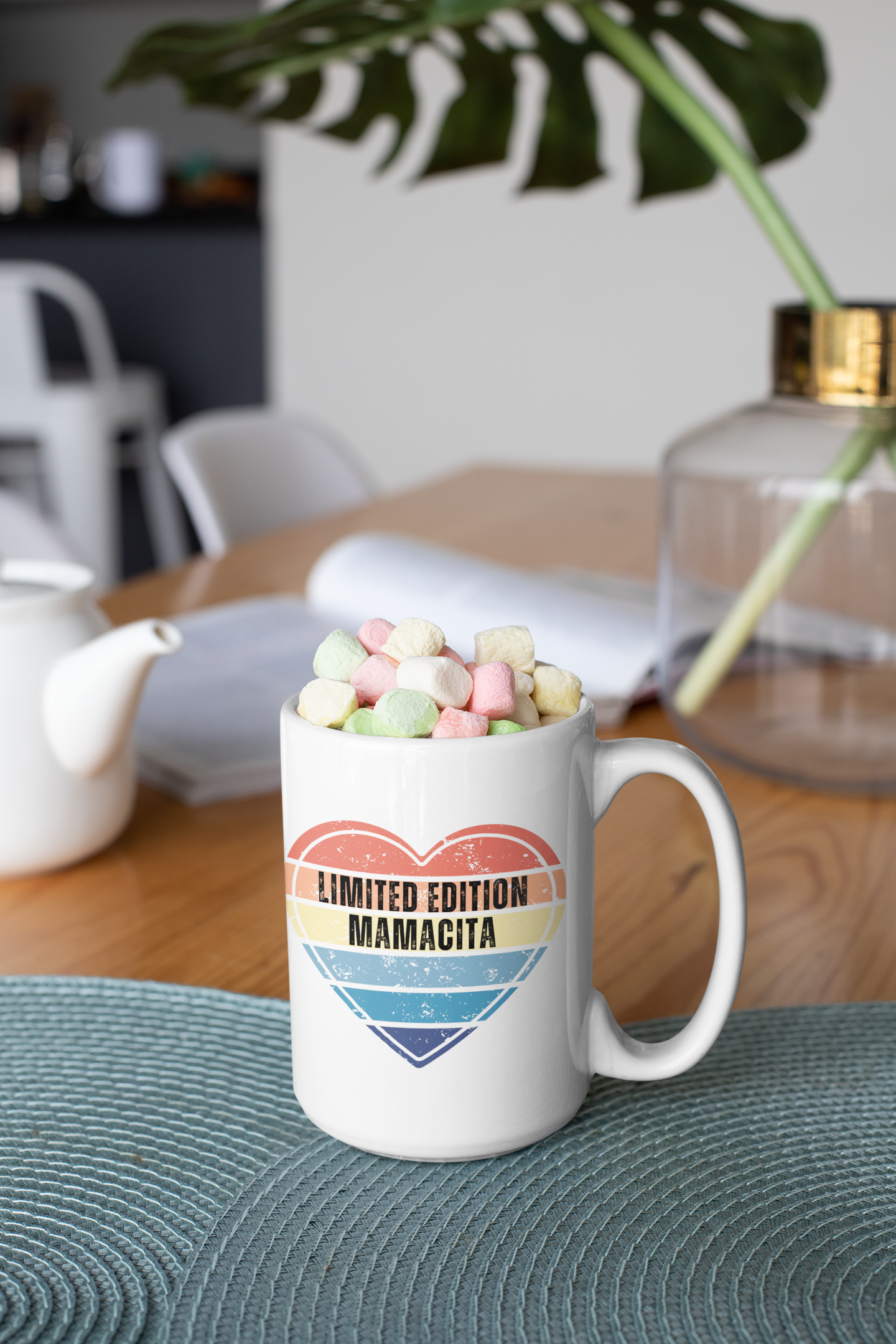 Limited Edition Mamacita 15oz Mug - Retro Heart Coffee & Tea Cup
