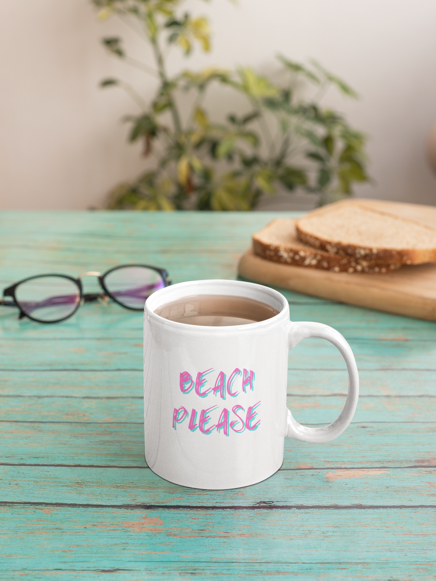 Beach Please 11oz Mug - For That Perfect Seaside Morning Coffee - Summery and Vibrant