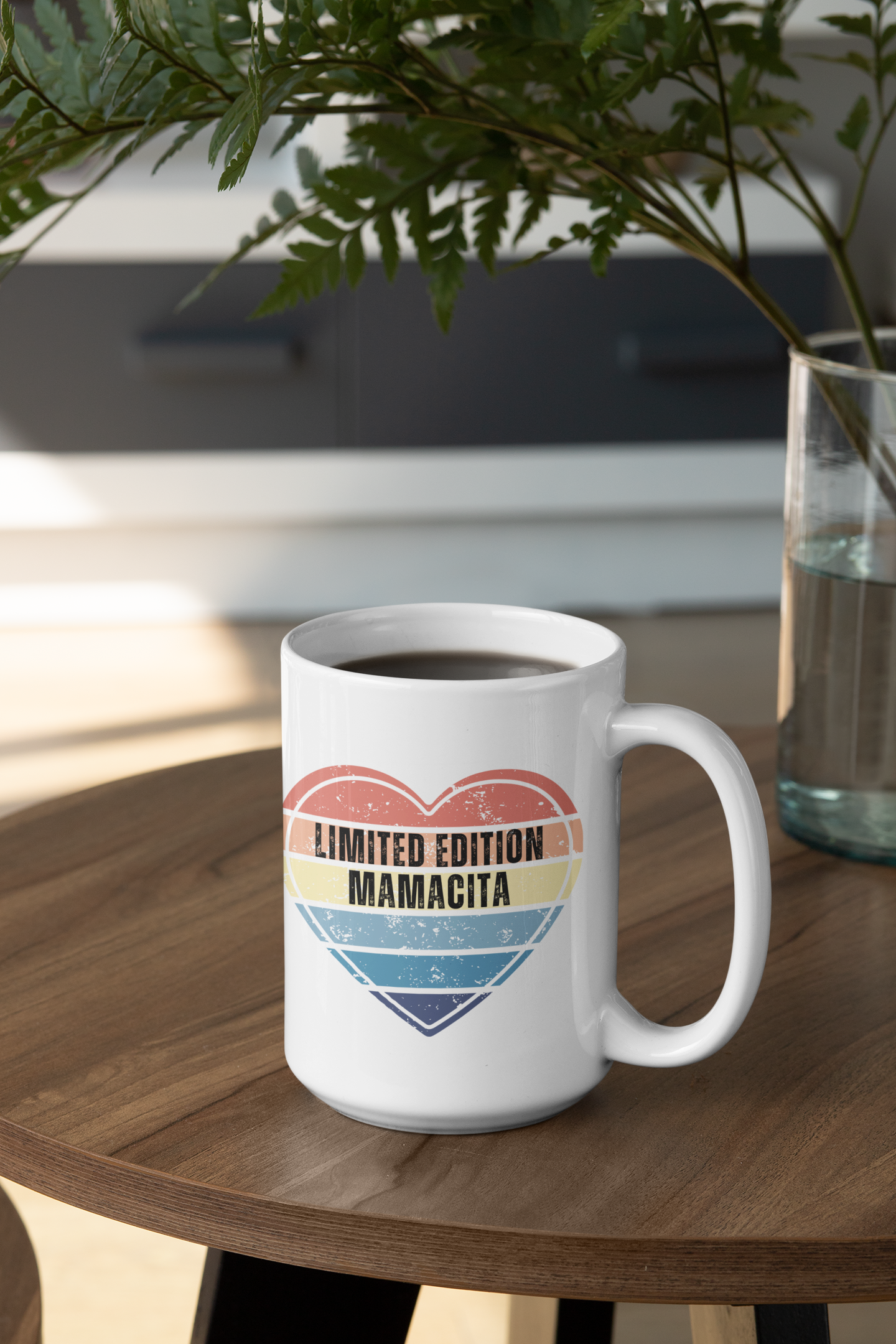Limited Edition Mamacita 15oz Mug - Retro Heart Coffee & Tea Cup