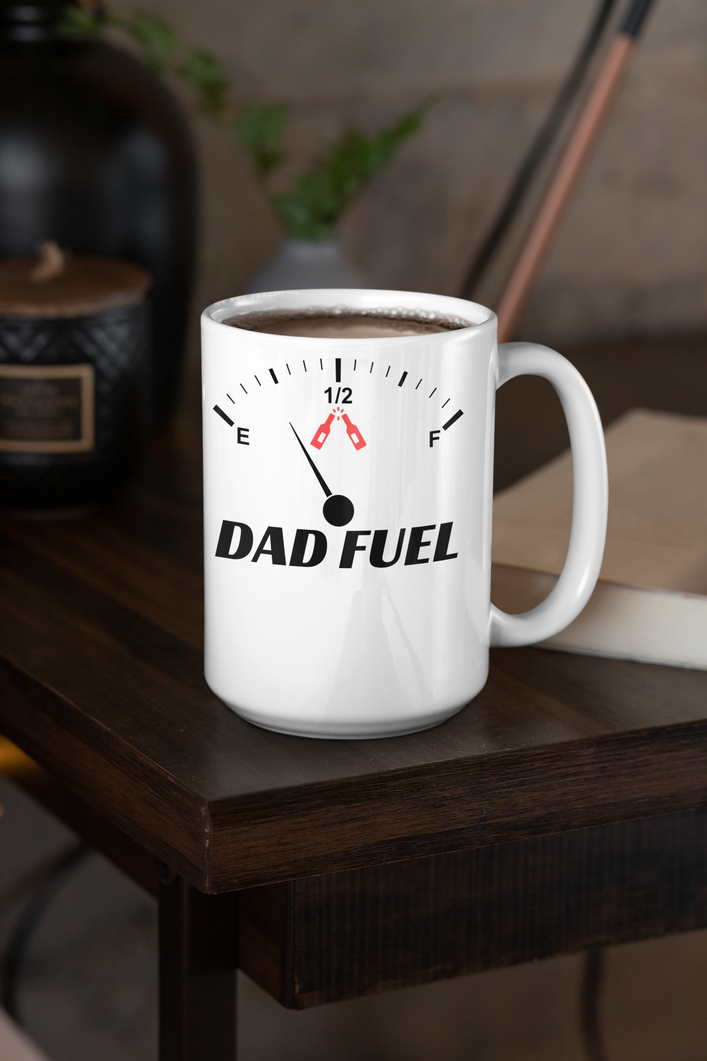 DAD FUEL 15oz Mug - Premium Ceramic | Essential Coffee Partner for Every Dad | Great Father's Day Gift