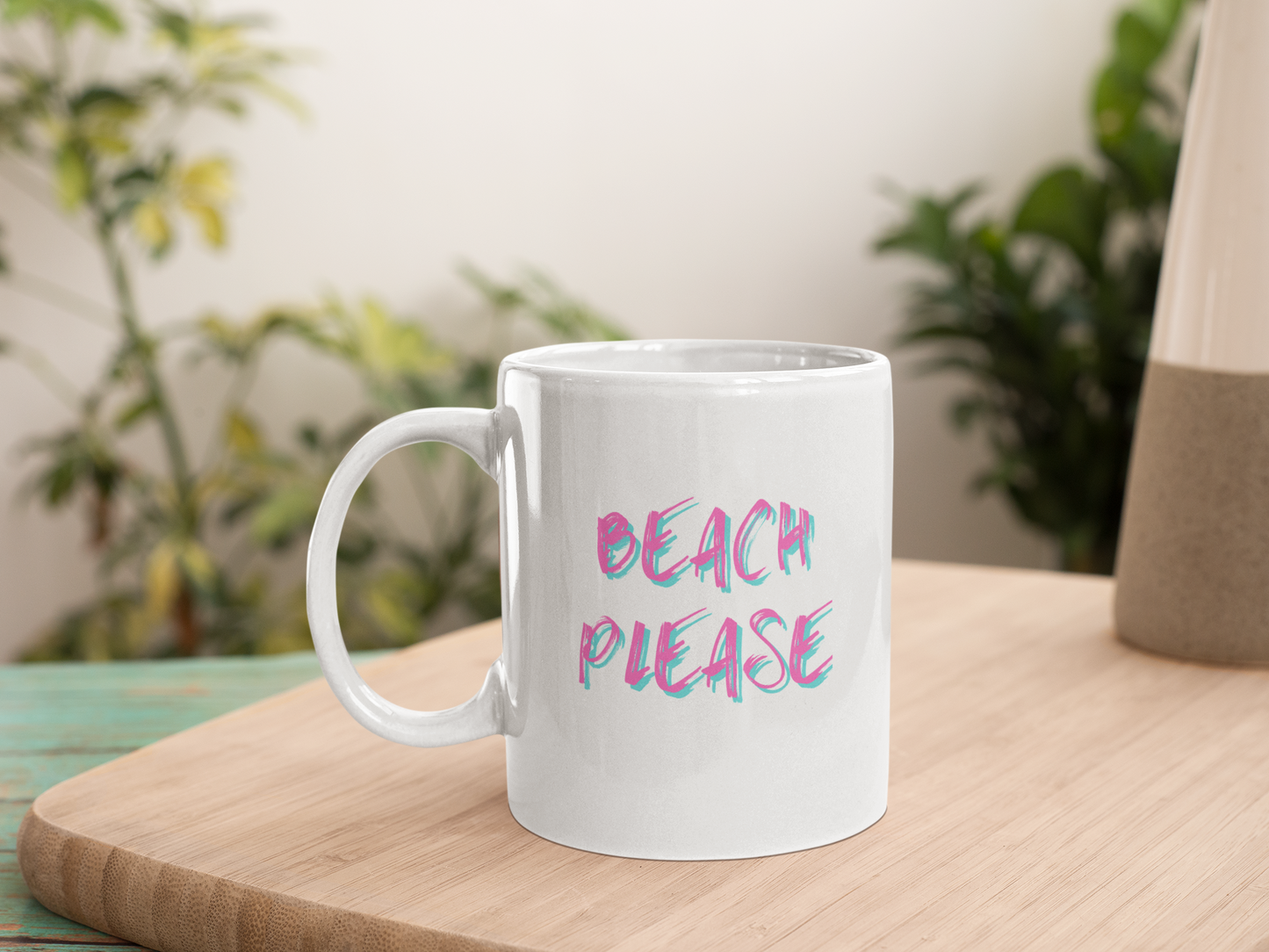 Beach Please 11oz Mug - For That Perfect Seaside Morning Coffee - Summery and Vibrant