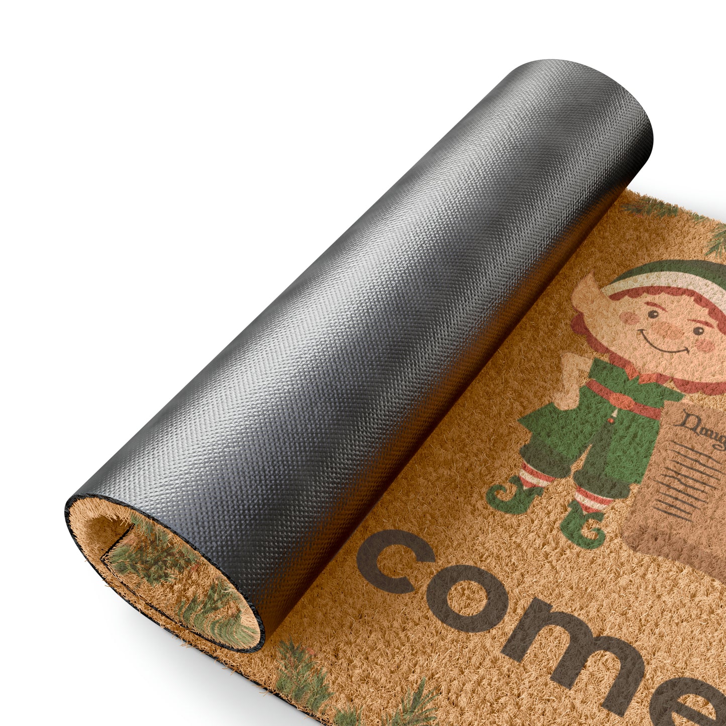 Naughty or Nice - All Are Welcome' Christmas Door Mat - Festive Entryway Decor