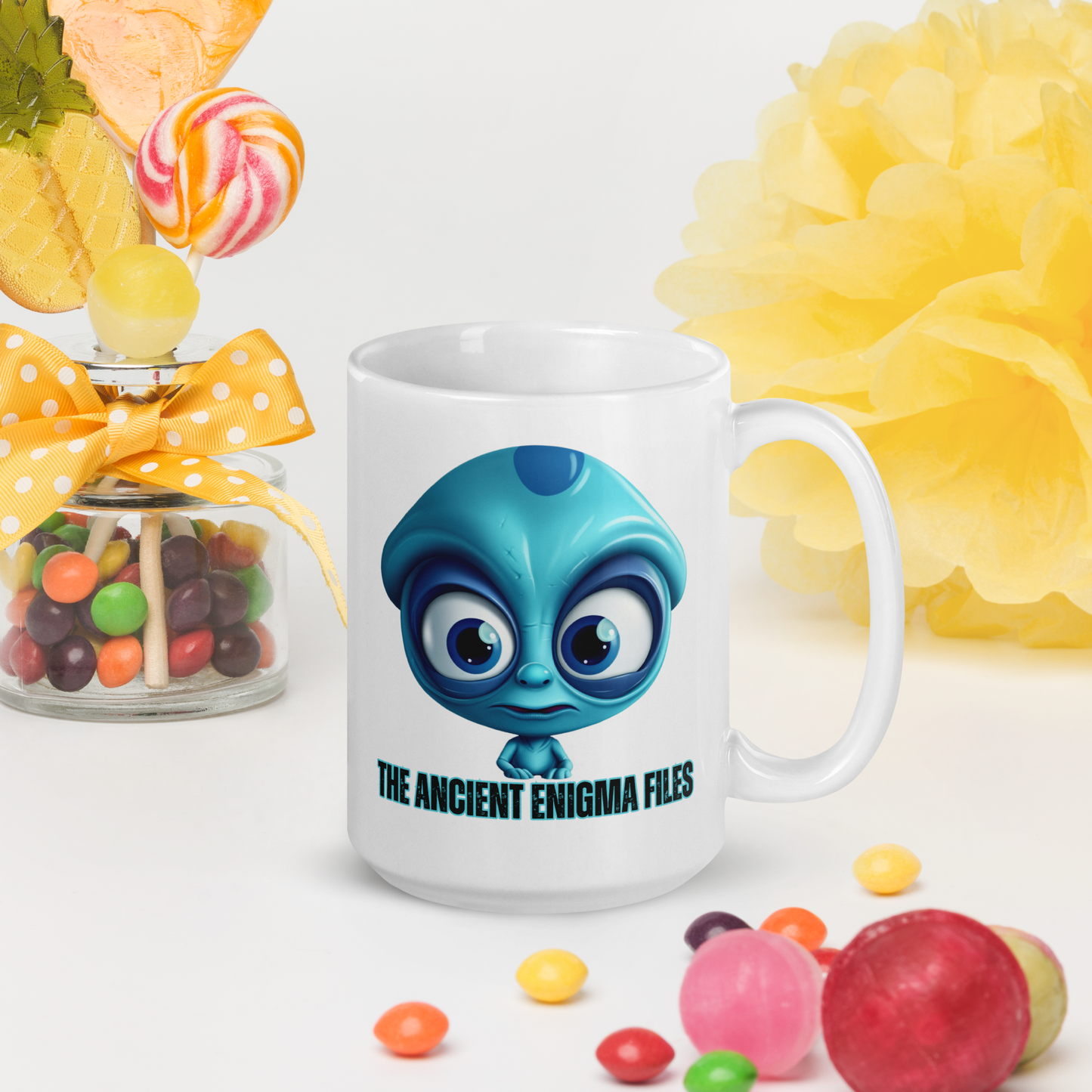 The Ancient Enigma Files - Azul Mug - UFO & Paranormal Podcast Collector's Coffee Cup
