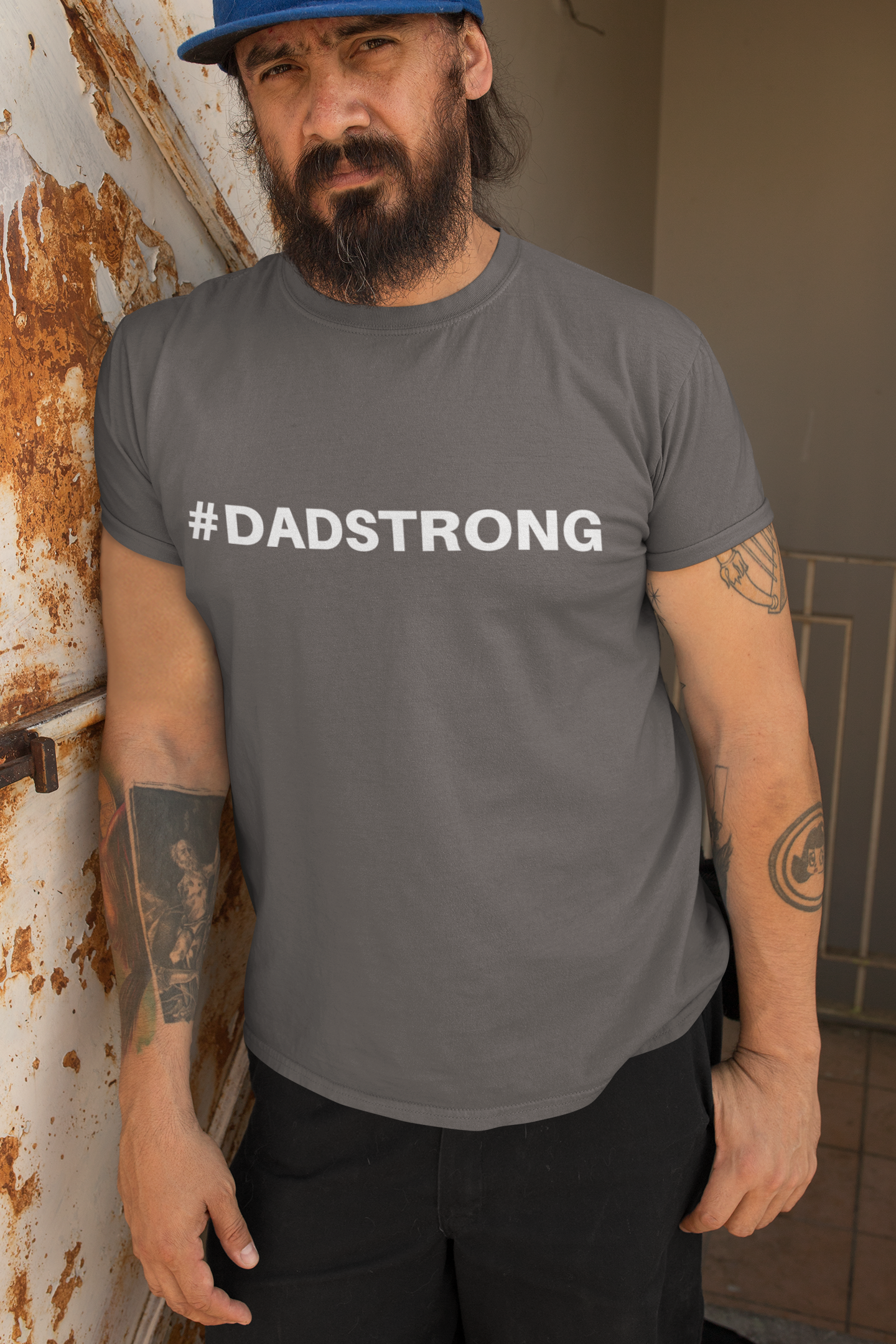 #DADSTRONG Men's Designer Tee - Modern Fit, Soft Comfort - Celebrating Dad Strength