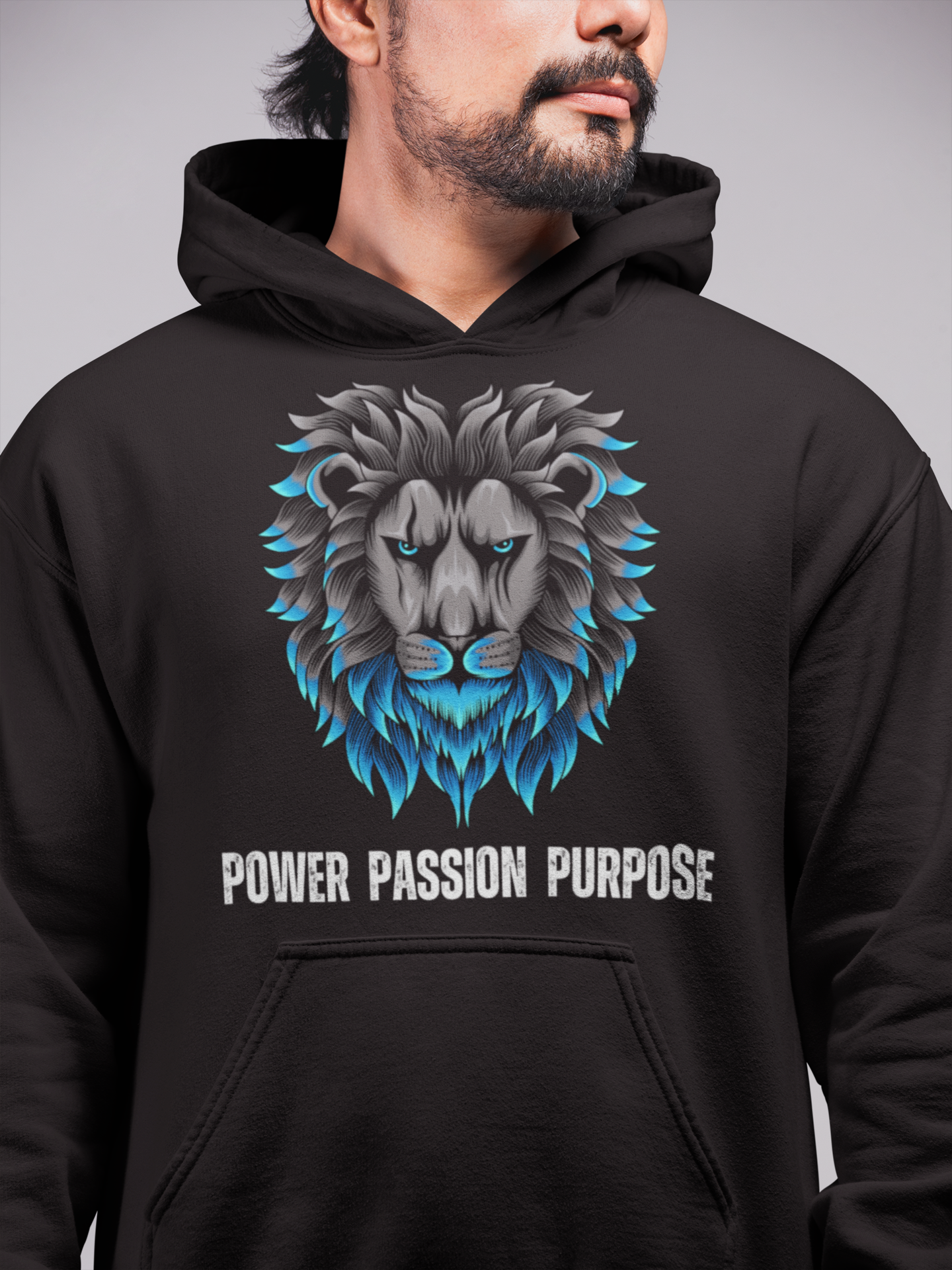 Power Passion Purpose Hoodie for Men - Motivational Athletic Wear