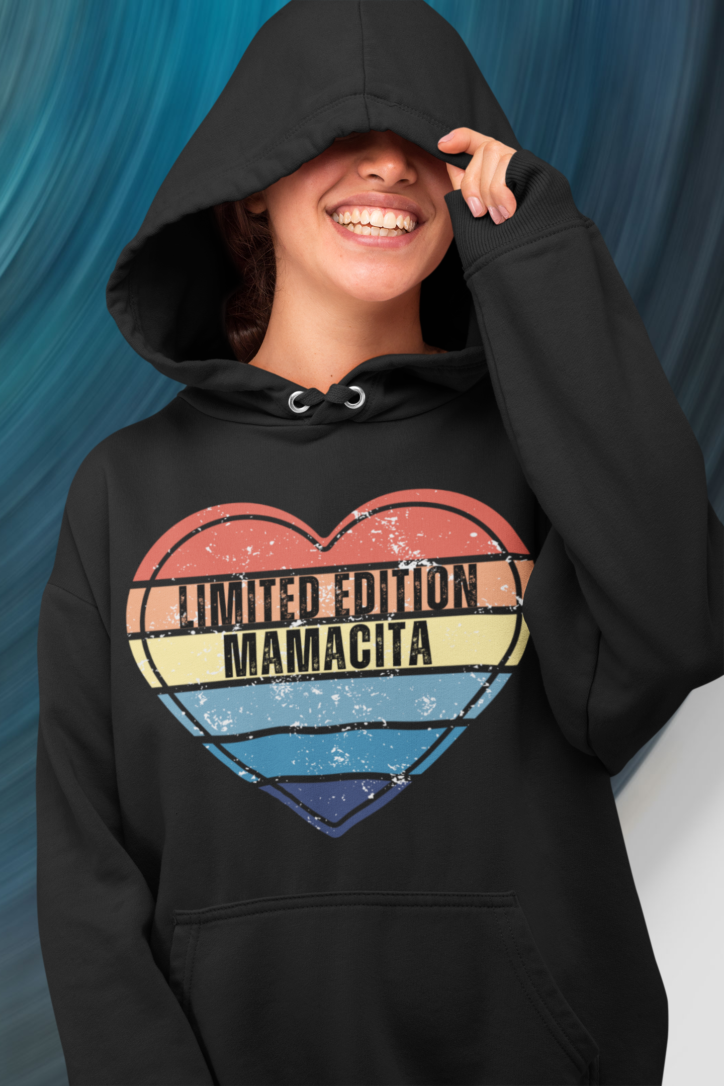 Limited Edition Mamacita Women's Premium Hoodie - Retro Heart Design