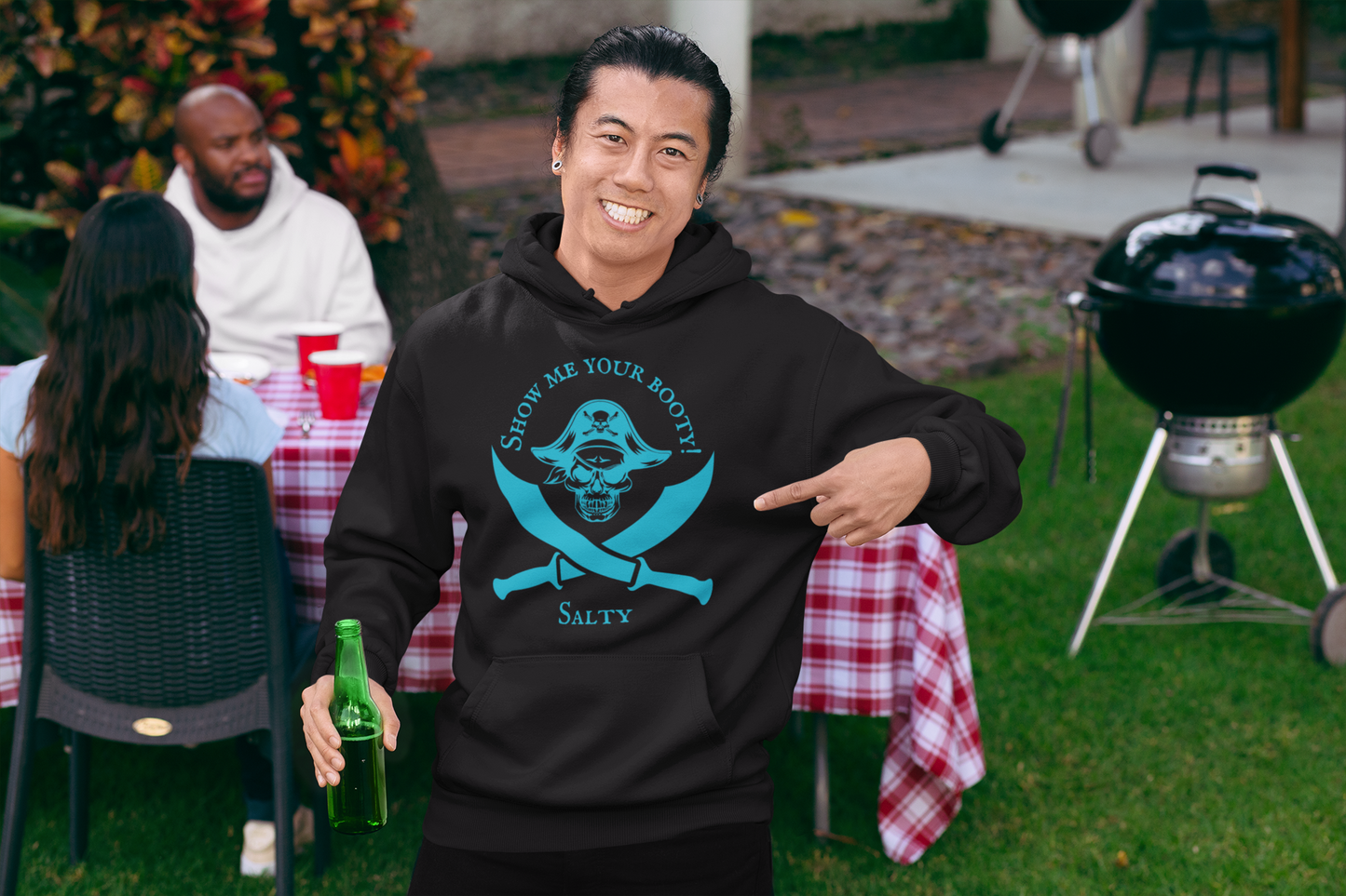 Men's 'Show me your BOOTY!' Pirate Hoodie - Salty & Flirty - Ocean Lifestyle Apparel