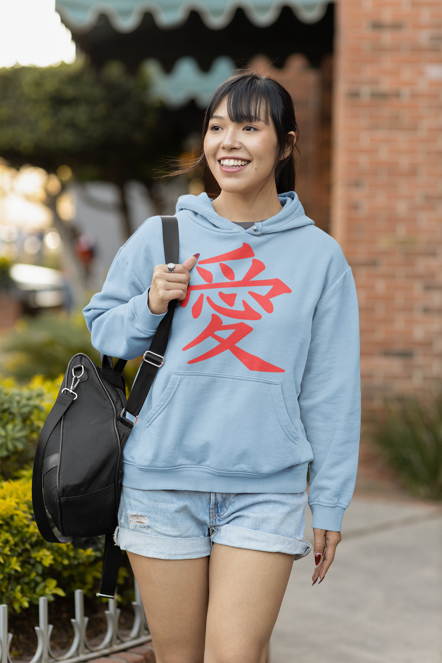 Premium Women's Hoodie with Japanese Kanji Love Symbol | Perfect for Japanese Culture Enthusiasts