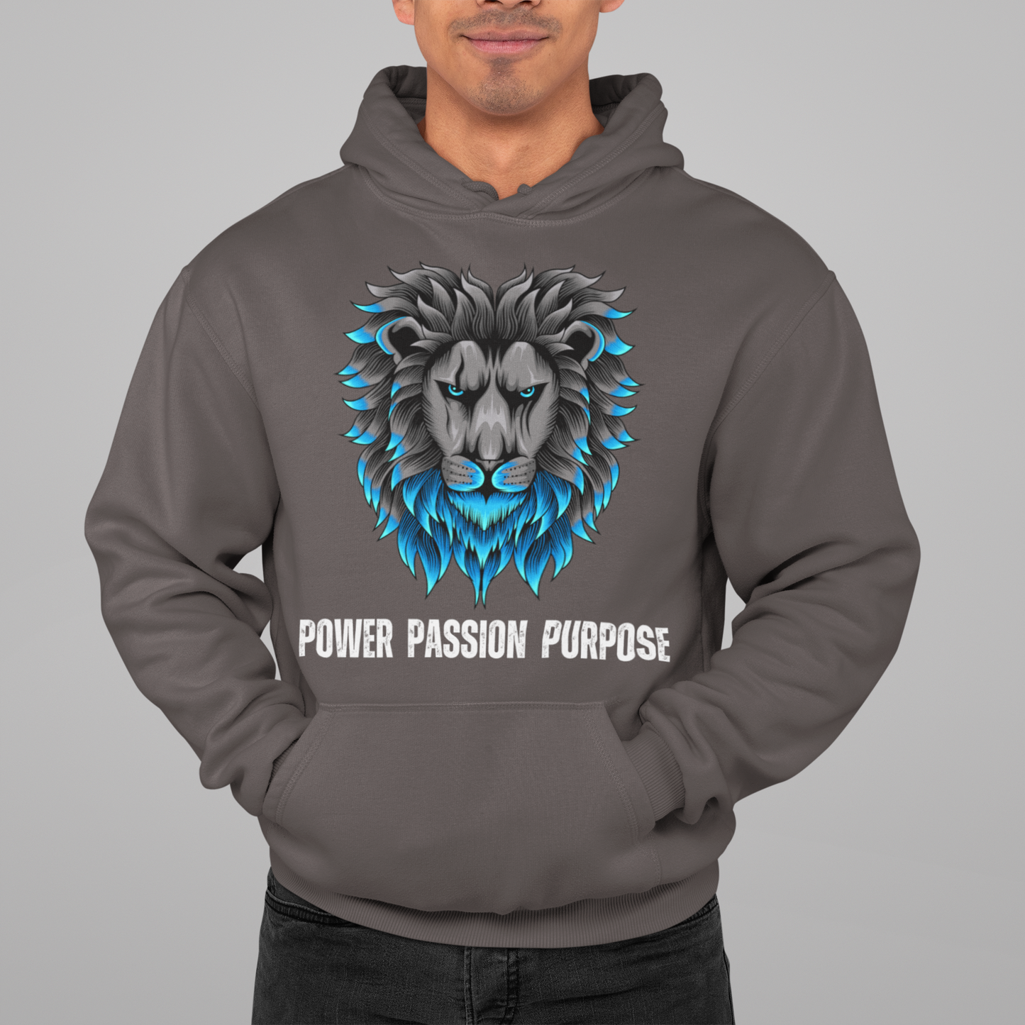 Power Passion Purpose Hoodie for Men - Motivational Athletic Wear