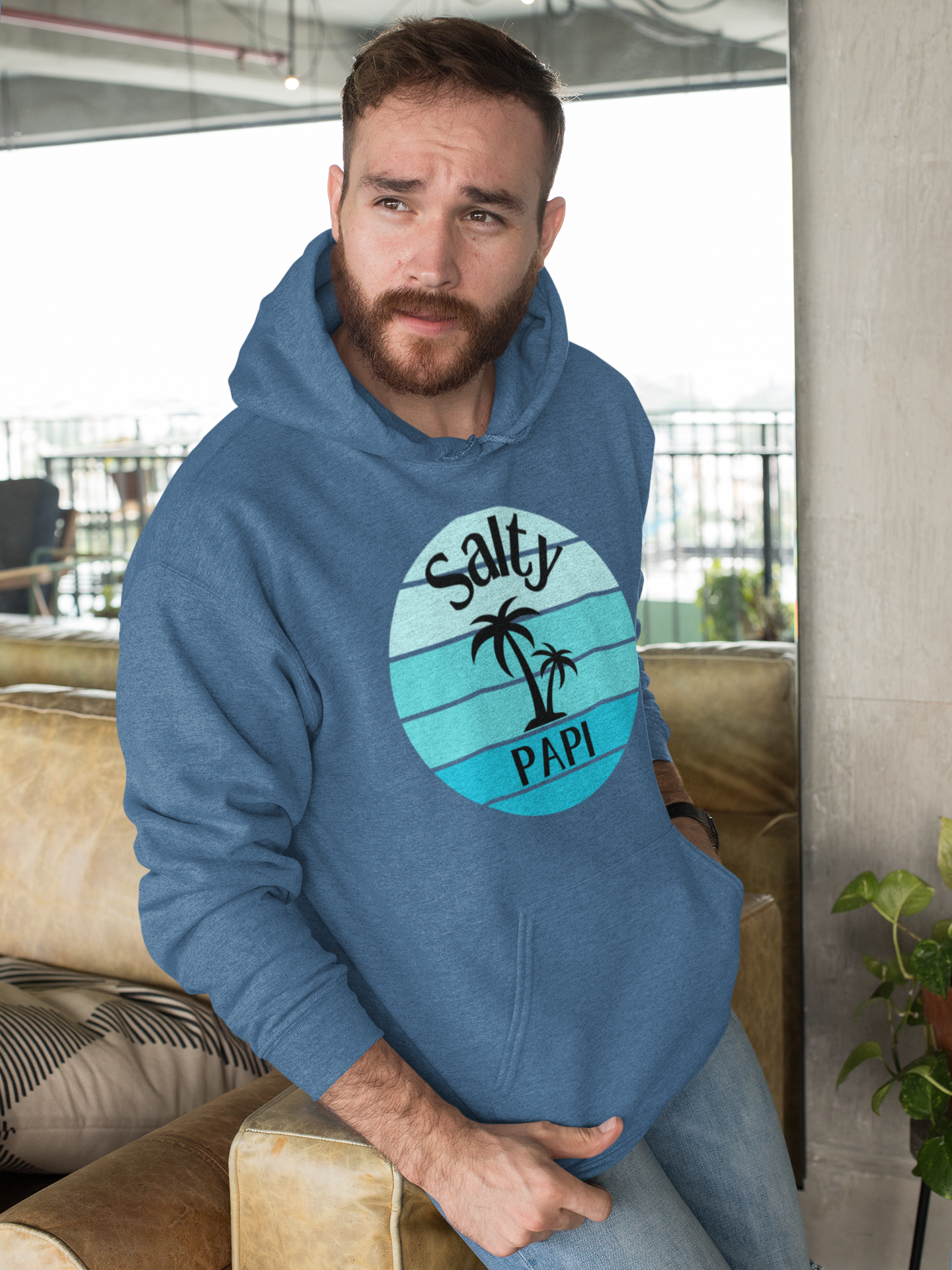 Stay Stylish and Laid-Back: Men's Premium Hoodie with 'Salty Papi' Design