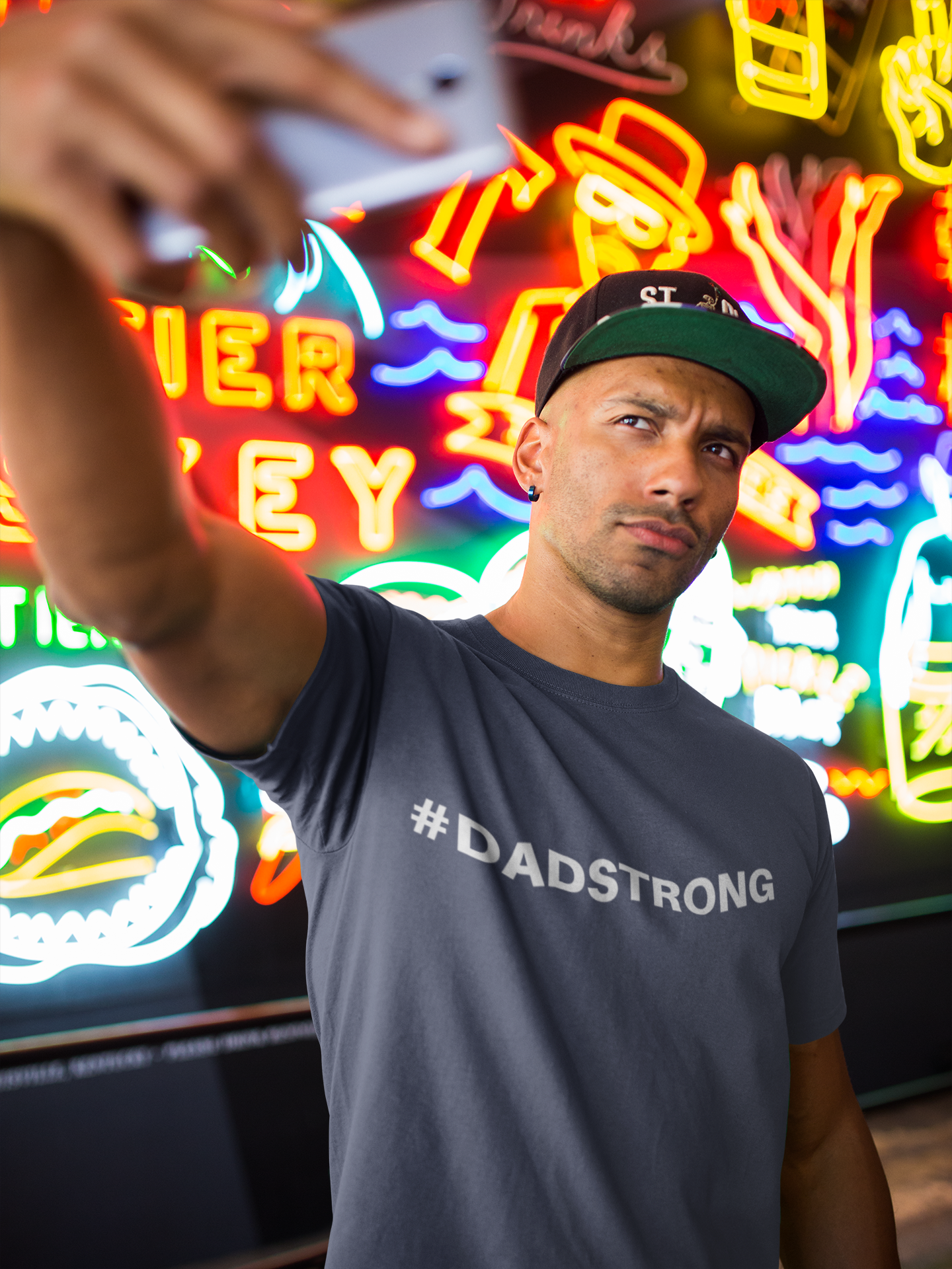 #DADSTRONG Men's Designer Tee - Modern Fit, Soft Comfort - Celebrating Dad Strength