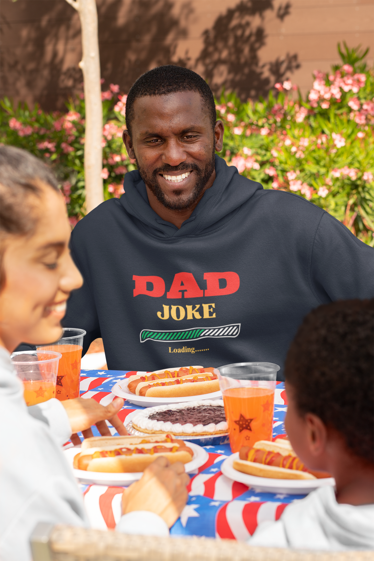 Stay Warm and Witty: Dad Joke Loading Men's Premium Hoodie