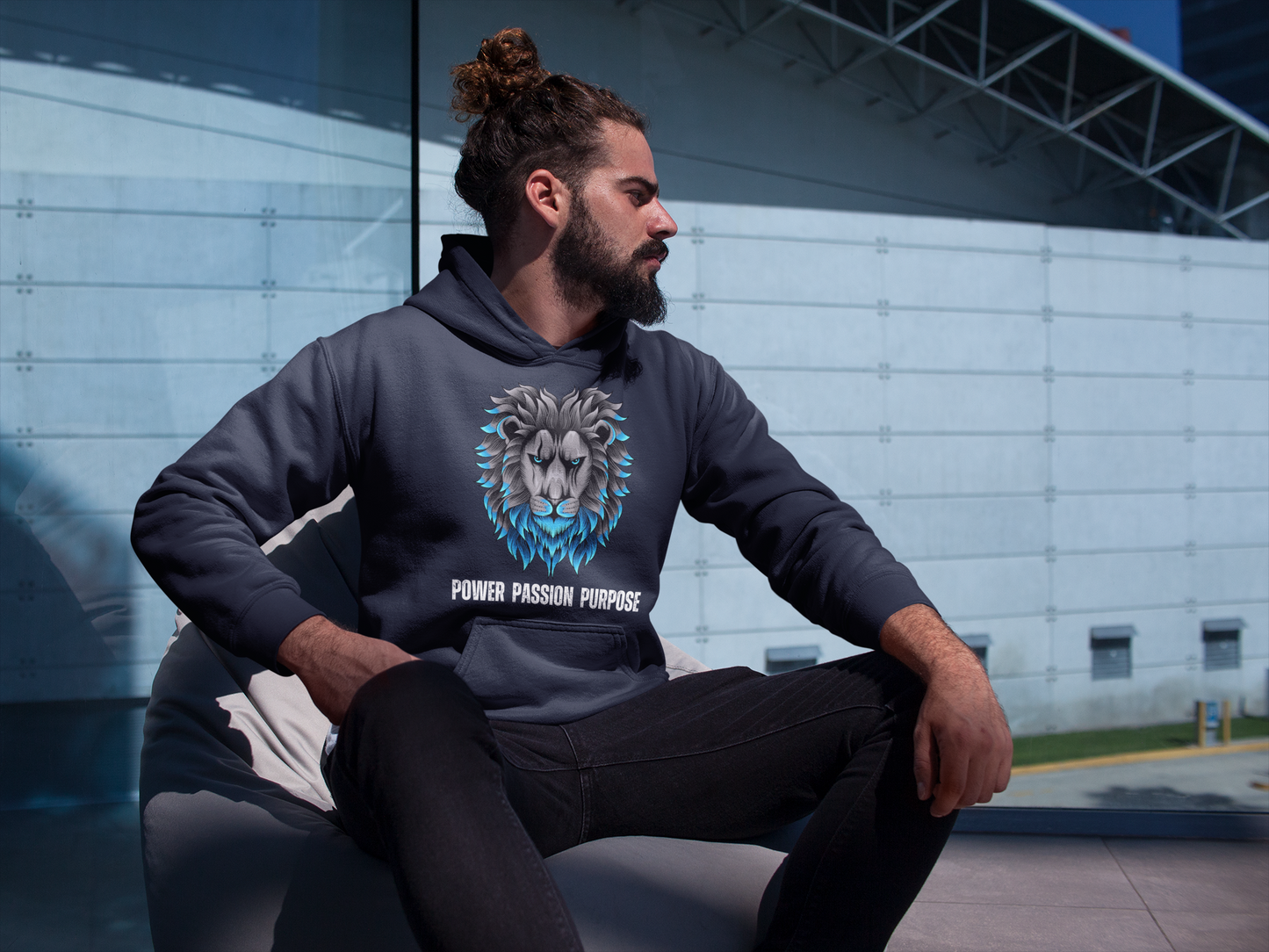 Power Passion Purpose Hoodie for Men - Motivational Athletic Wear