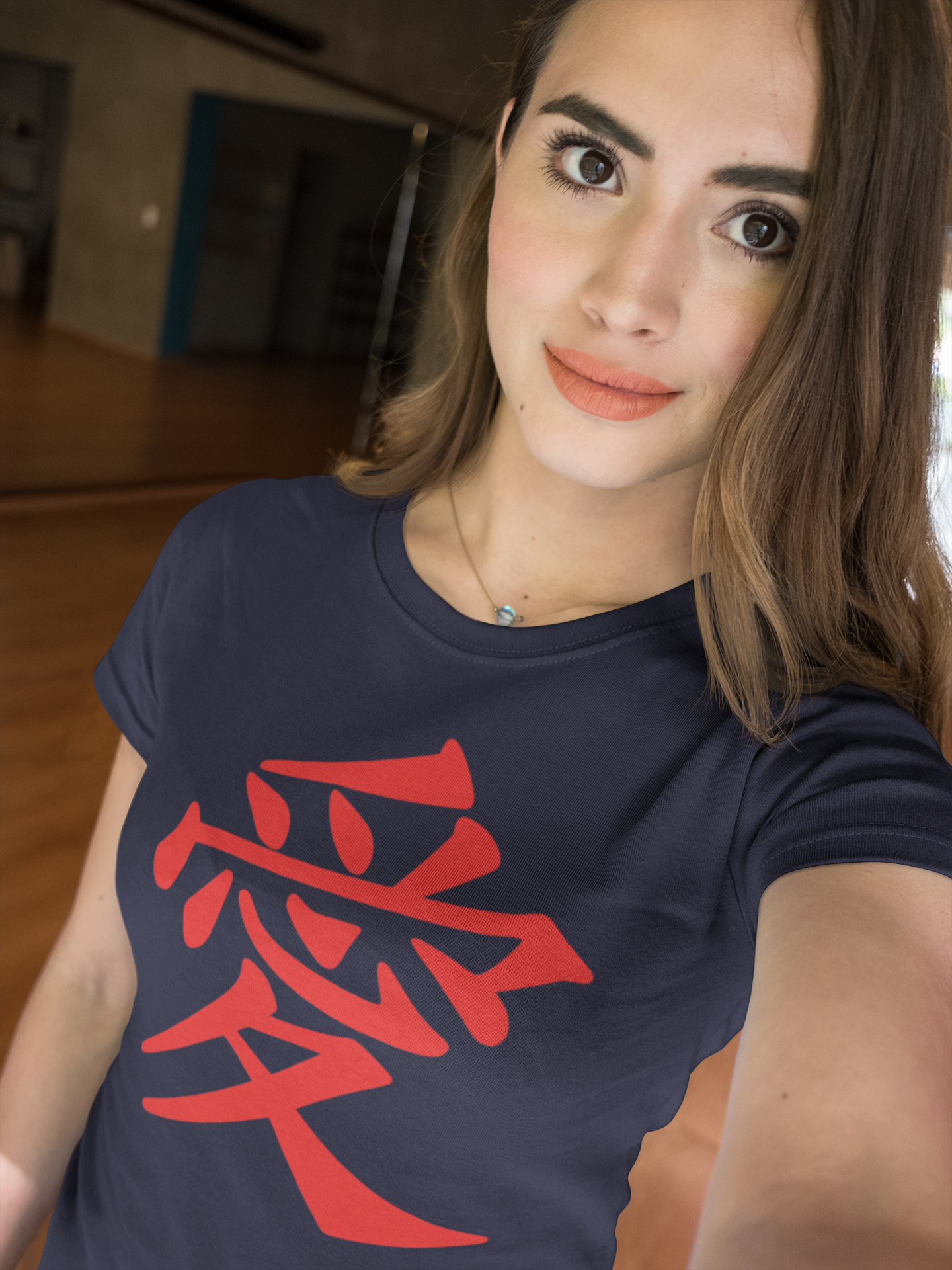 Designer Women's Tee with Authentic Japanese Kanji Love Symbol | Perfect for Japanese Art Lovers