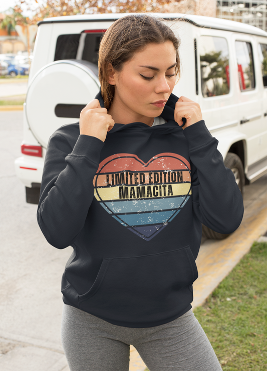 Limited Edition Mamacita Women's Premium Hoodie - Retro Heart Design