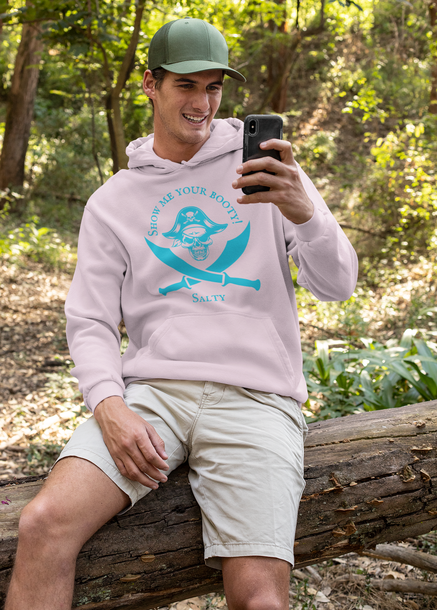 Men's 'Show me your BOOTY!' Pirate Hoodie - Salty & Flirty - Ocean Lifestyle Apparel