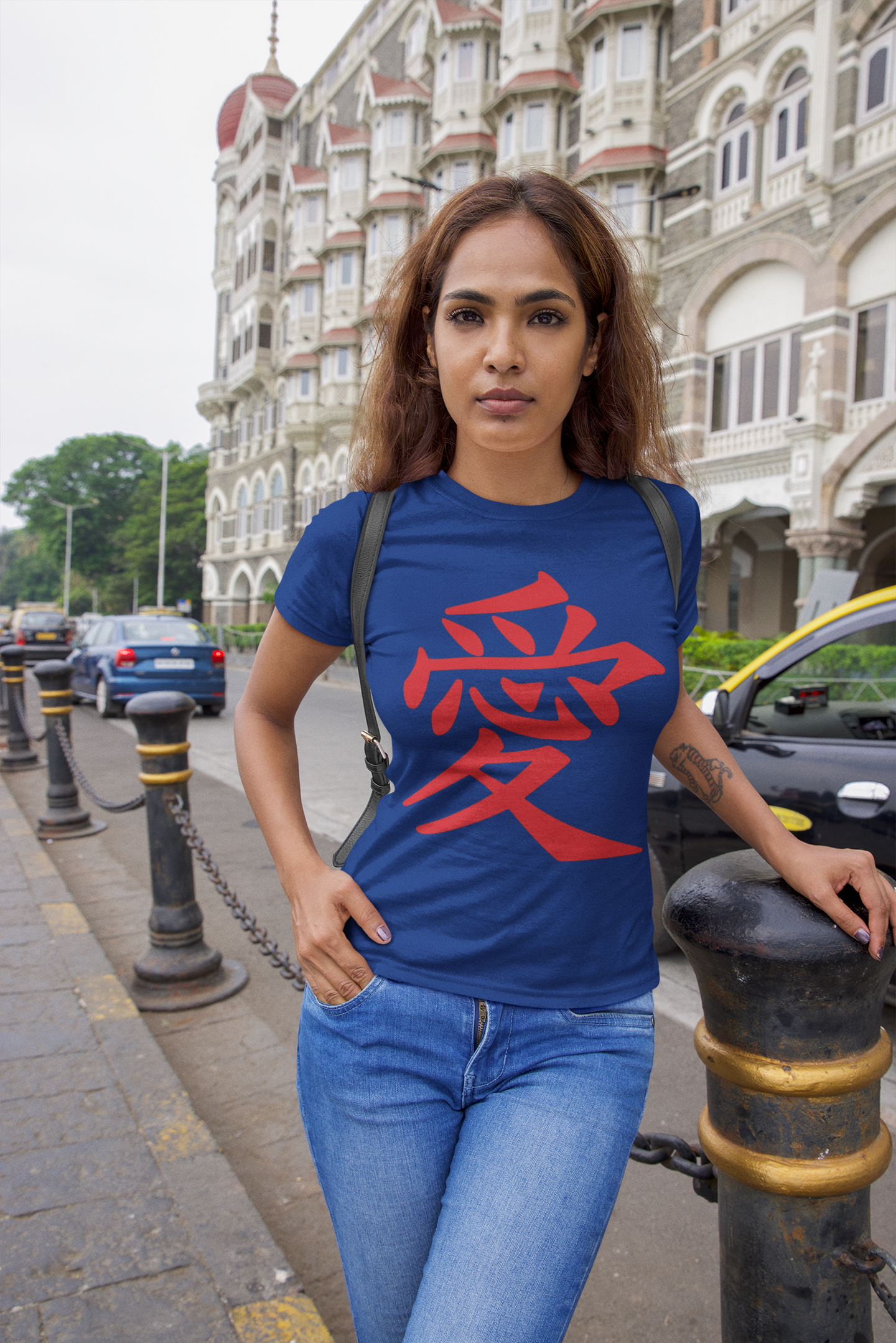 Designer Women's Tee with Authentic Japanese Kanji Love Symbol | Perfect for Japanese Art Lovers