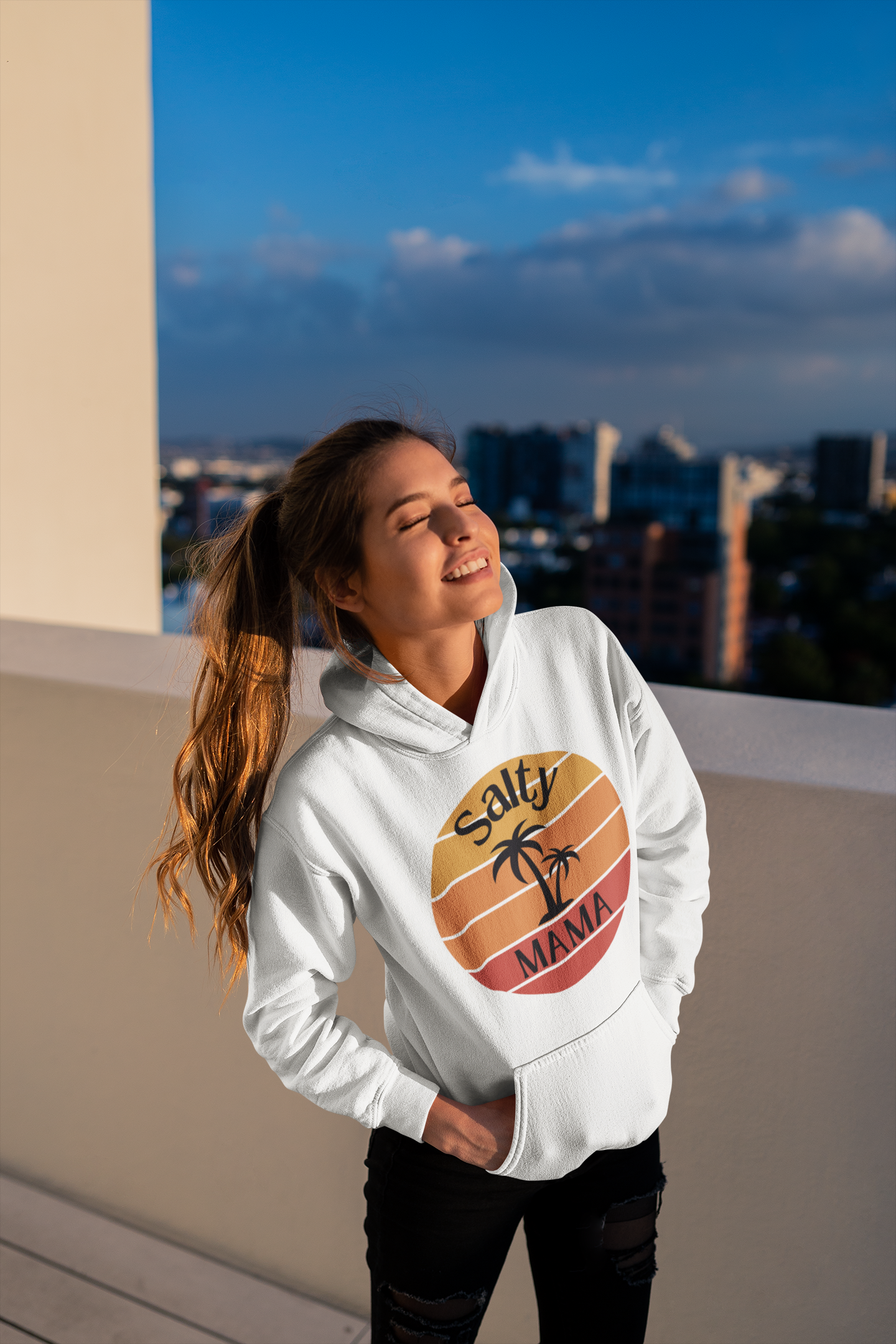 Salty Mama Women's Premium Hoodie: Sexy and Salty Comfort!