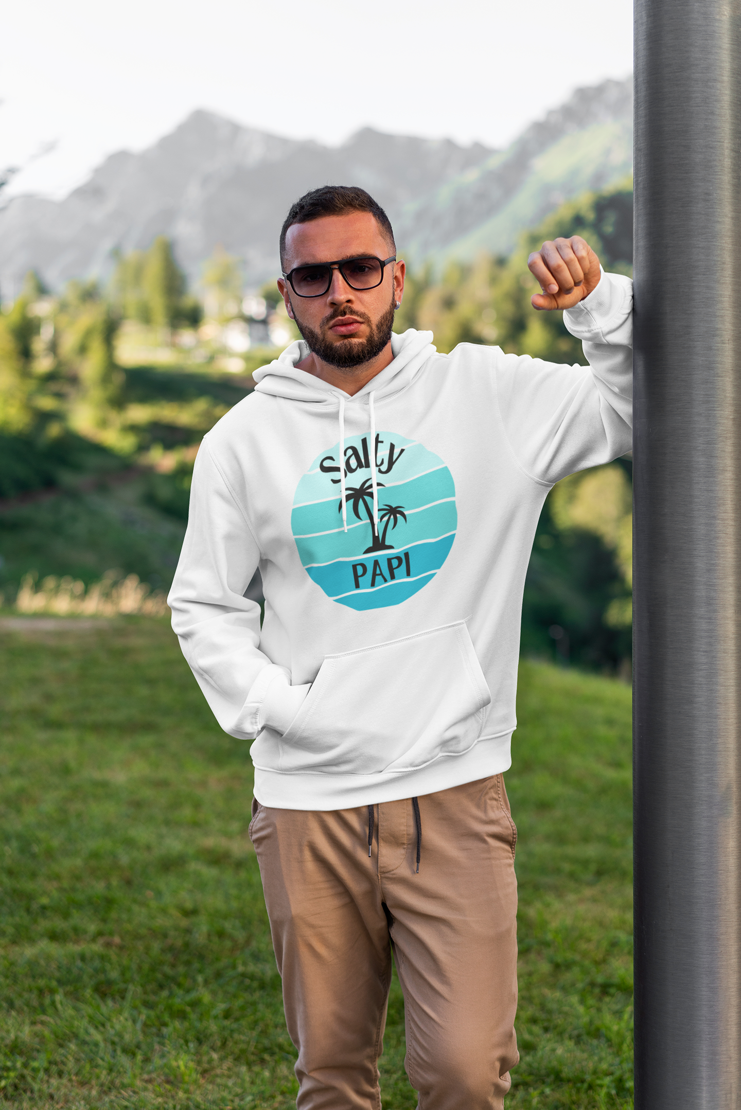 Stay Stylish and Laid-Back: Men's Premium Hoodie with 'Salty Papi' Design