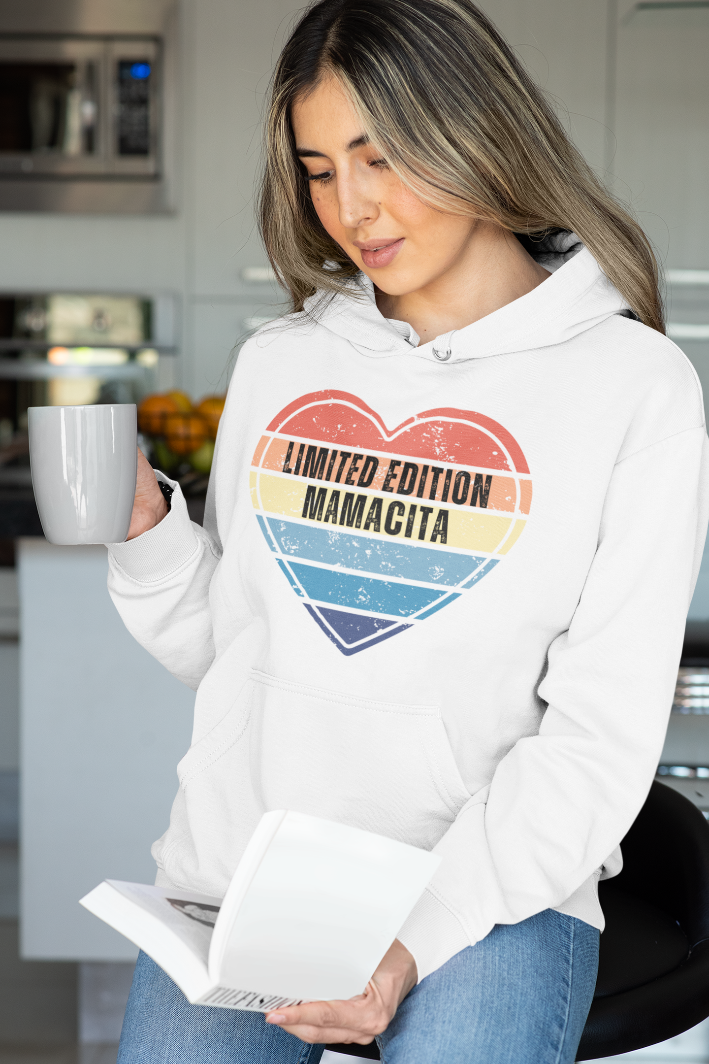 Limited Edition Mamacita Women's Premium Hoodie - Retro Heart Design