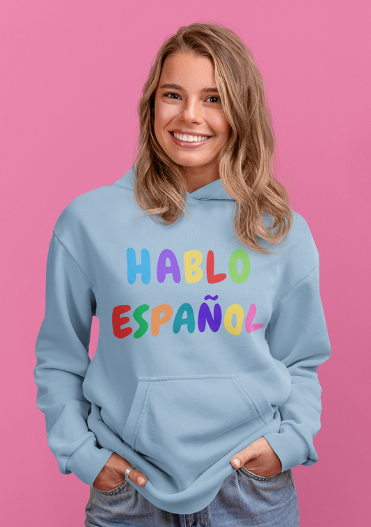 Women's 'HABLO ESPAÑOL' Premium Hoodie | Vibrant Language Educator Apparel