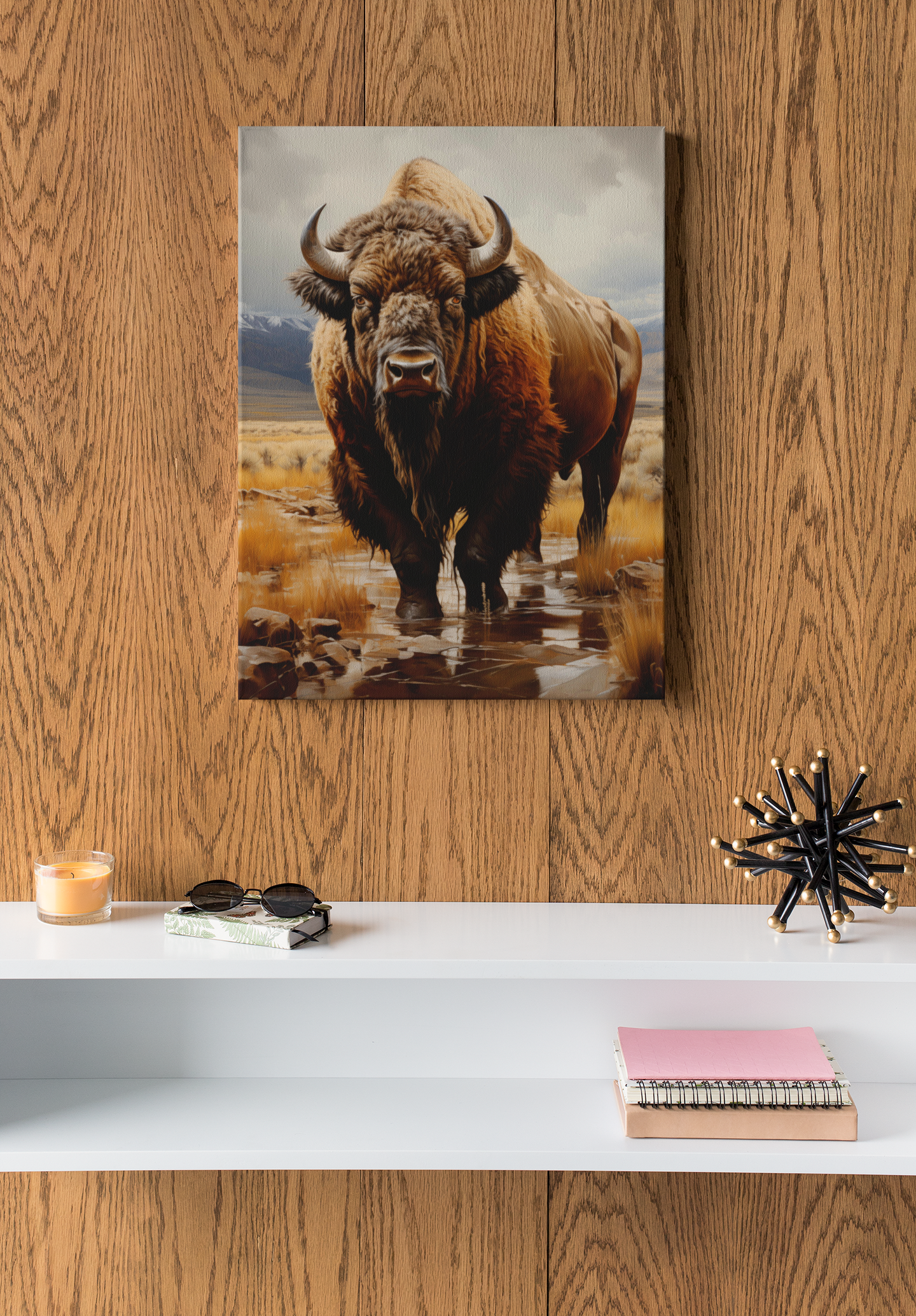 Elegant American West Bison Canvas Art - Sophisticated Nature-Inspired Decor