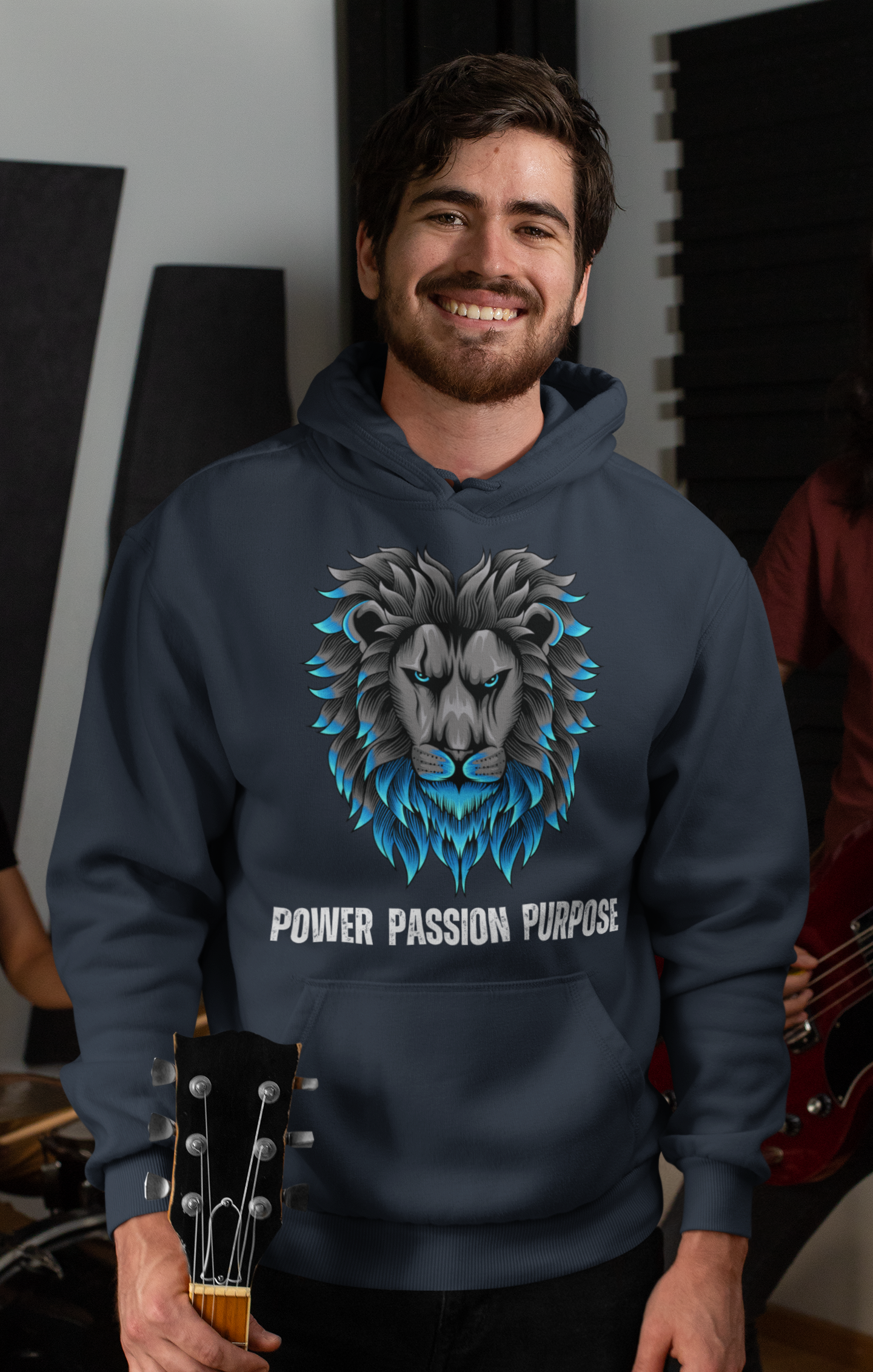 Power Passion Purpose Hoodie for Men - Motivational Athletic Wear