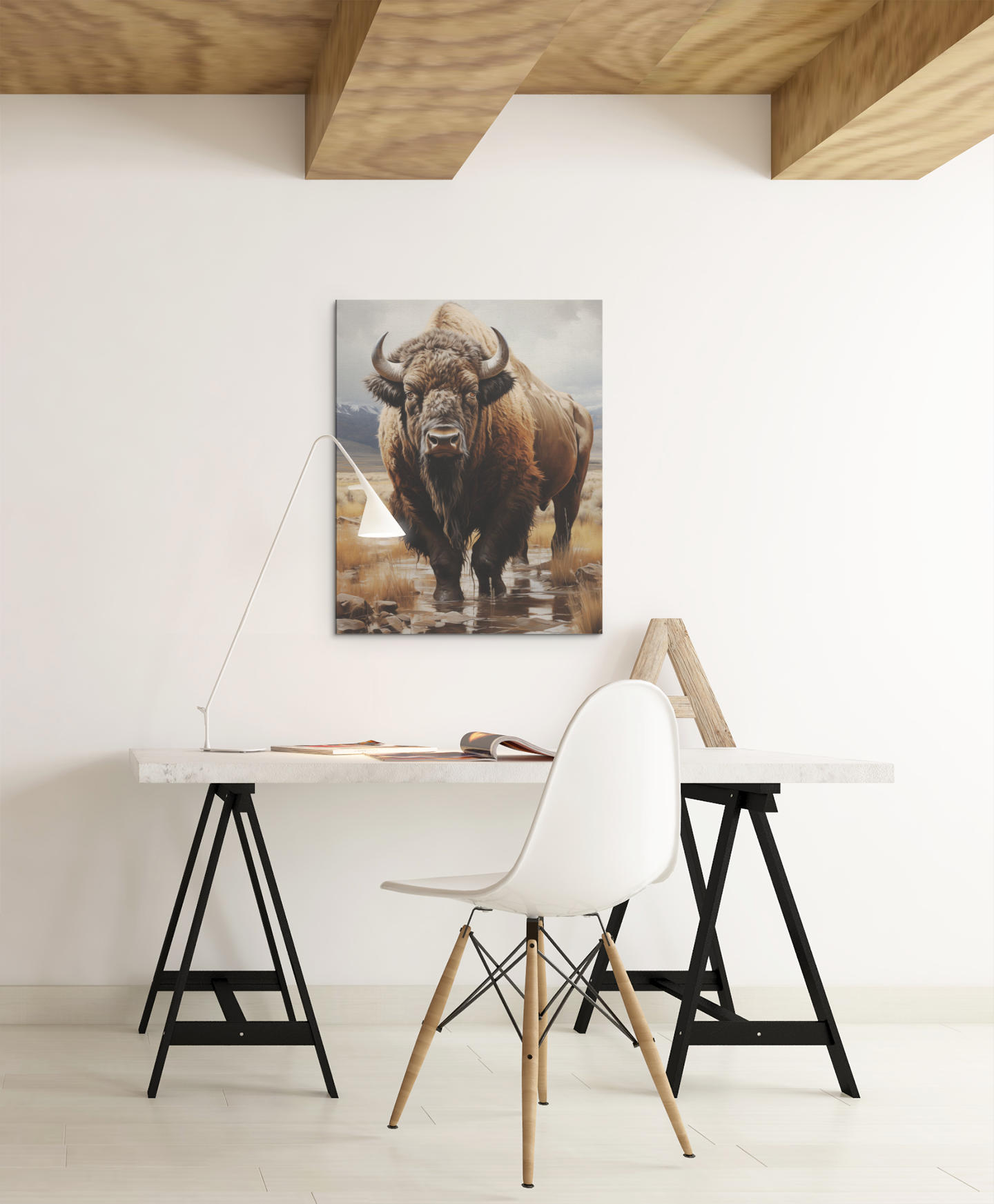 Elegant American West Bison Canvas Art - Sophisticated Nature-Inspired Decor