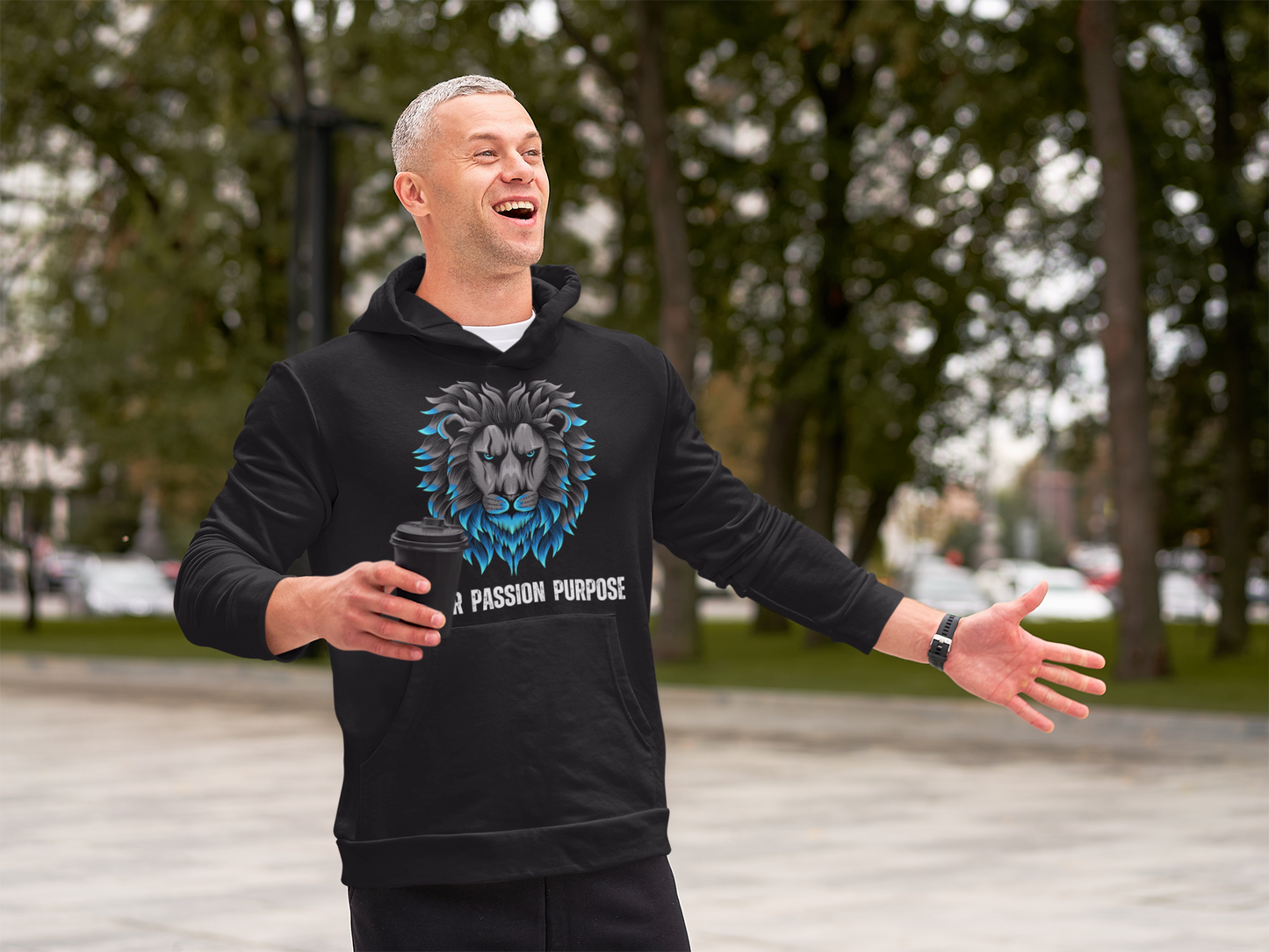 Power Passion Purpose Hoodie for Men - Motivational Athletic Wear