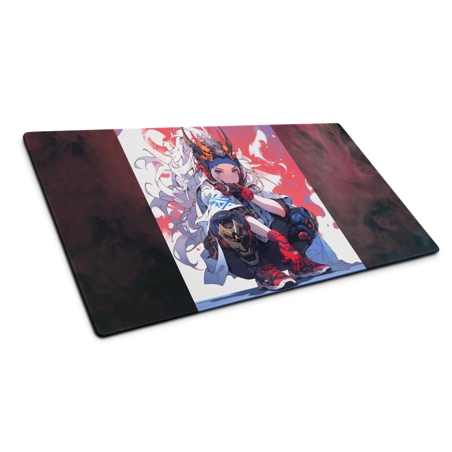 38"x18" Gaming Mouse Pad - Anime Teenage Female Ninja Design