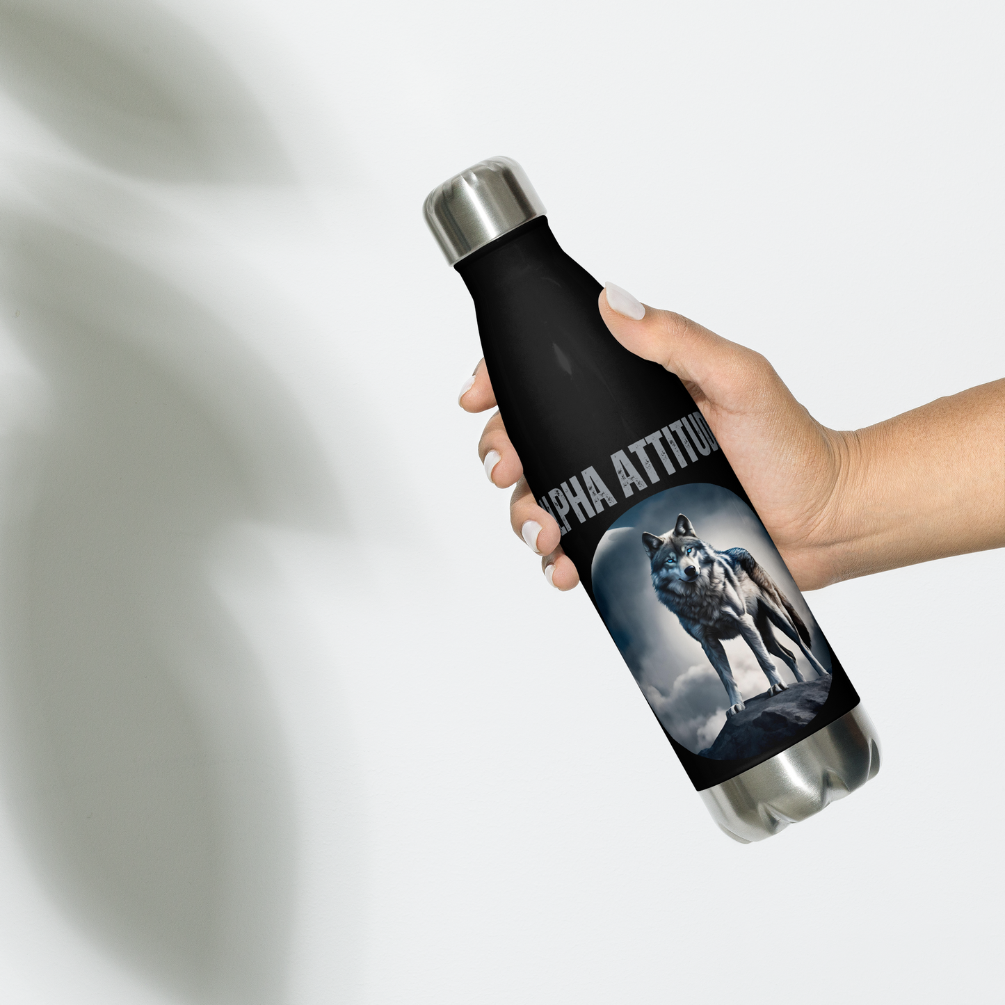 17oz 'ALPHA ATTITUDE' Stainless Steel Water Bottle | Men's Hydration Gear