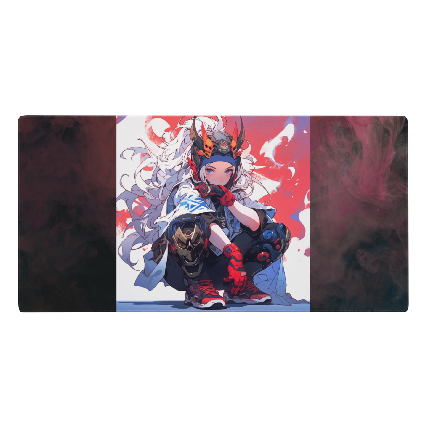38"x18" Gaming Mouse Pad - Anime Teenage Female Ninja Design