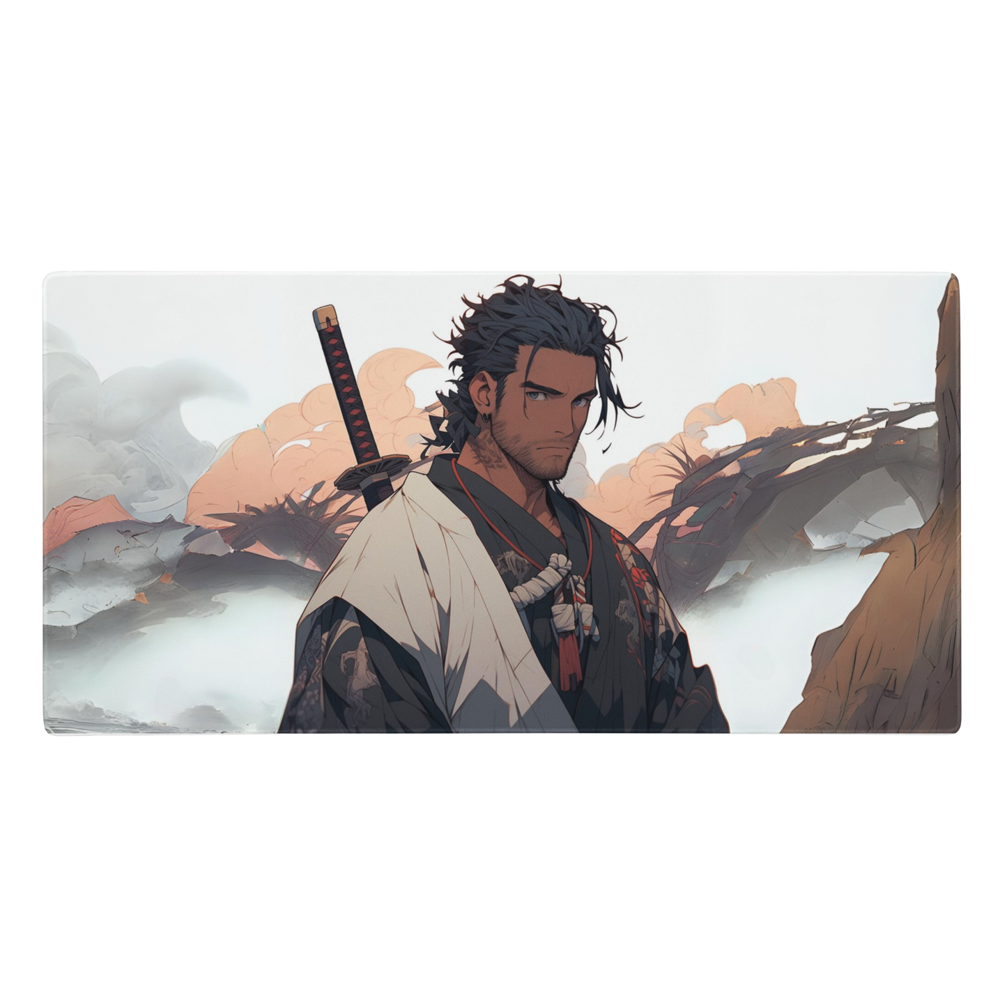 Anime Samurai 36" × 18" Gaming Mouse Pad – Precision Gaming with Warrior Aesthetics