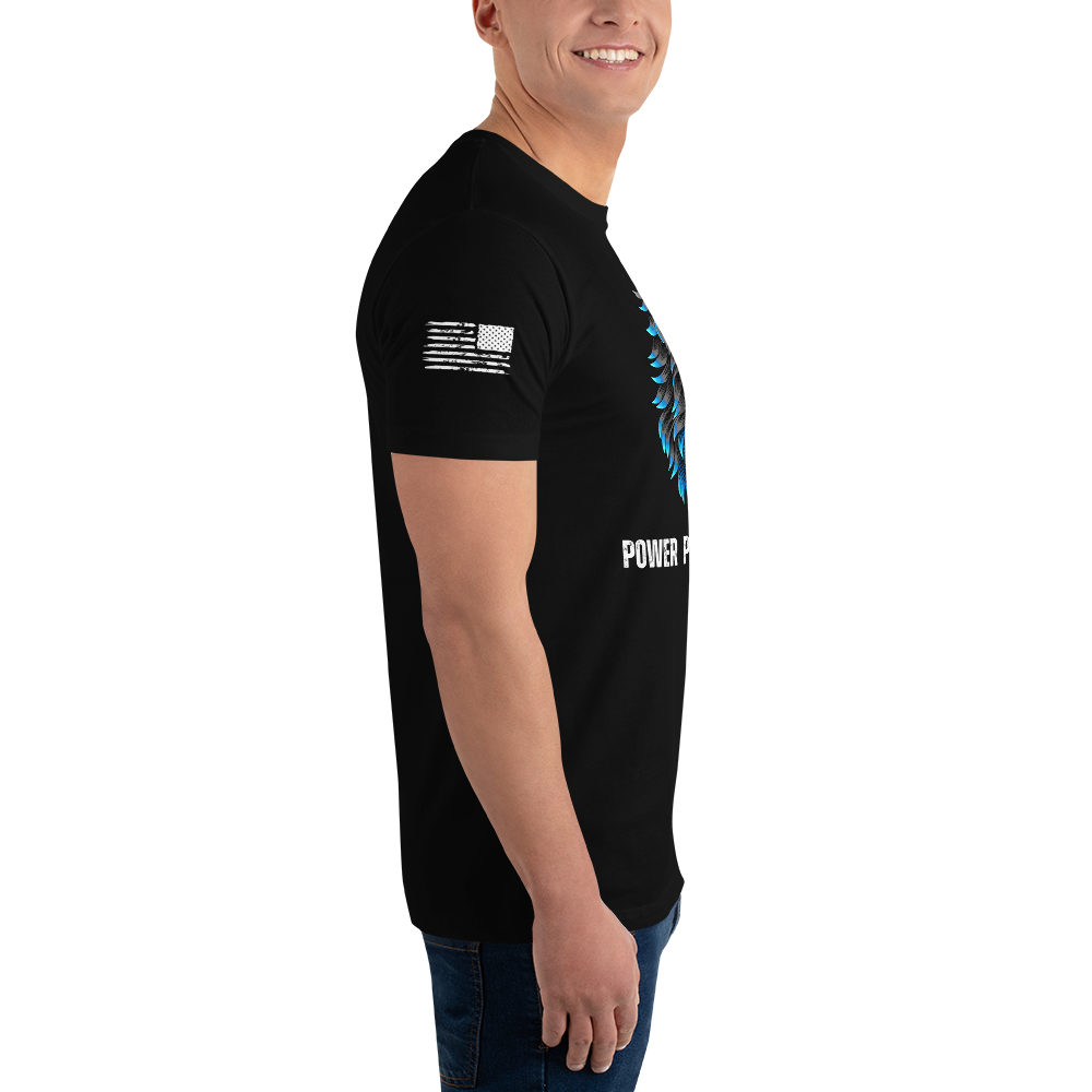 Roar with Purpose - Men's Designer Tee Shirt: Power Passion Purpose with Majestic Lion Design