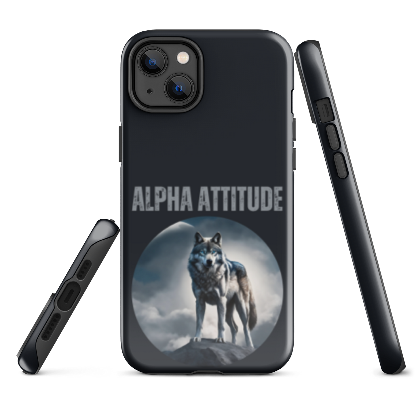 iPhone 'ALPHA ATTITUDE' Case - Wolf Mountain Motif | Available for iPhone 15 & 14 Series