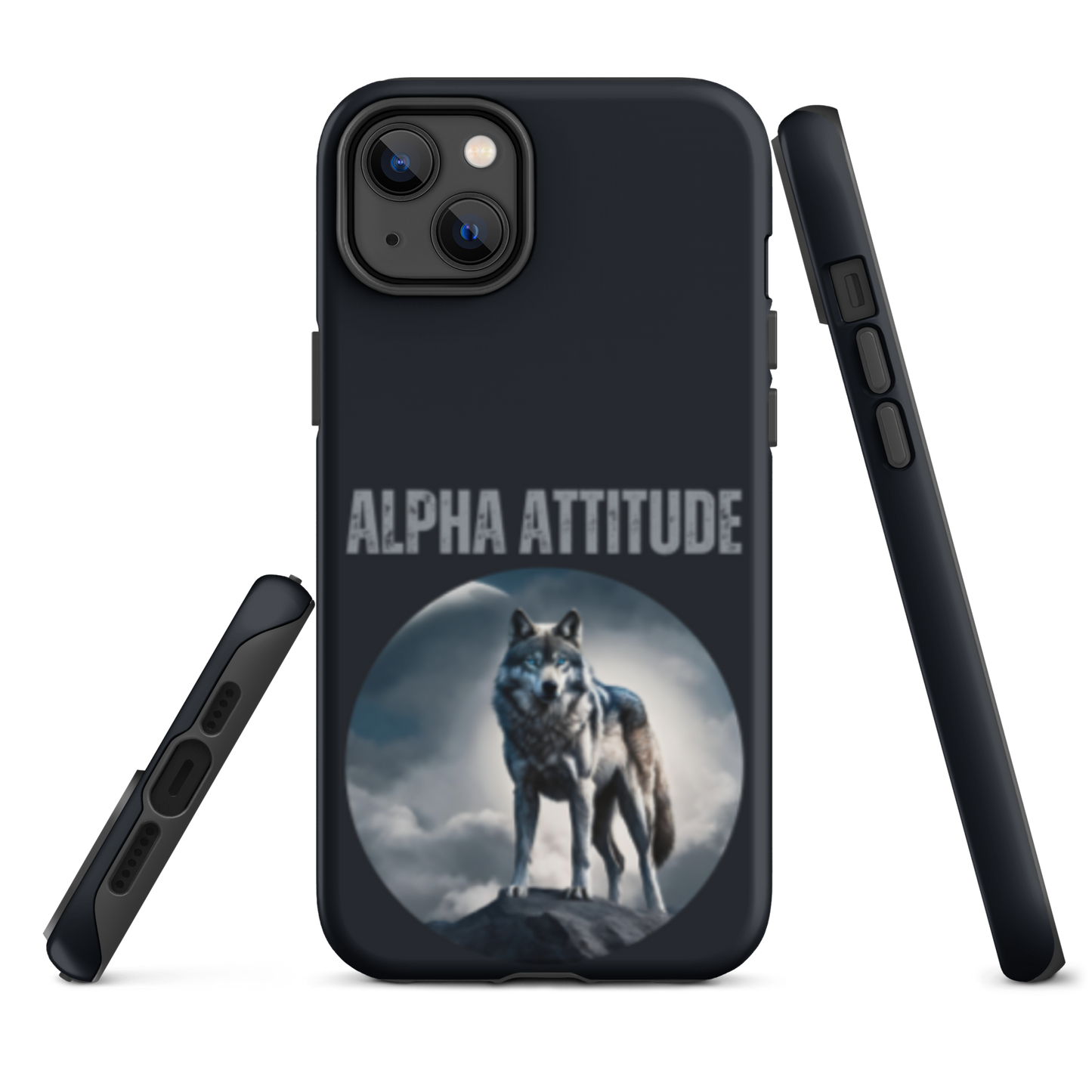 iPhone 'ALPHA ATTITUDE' Case - Wolf Mountain Motif | Available for iPhone 15 & 14 Series