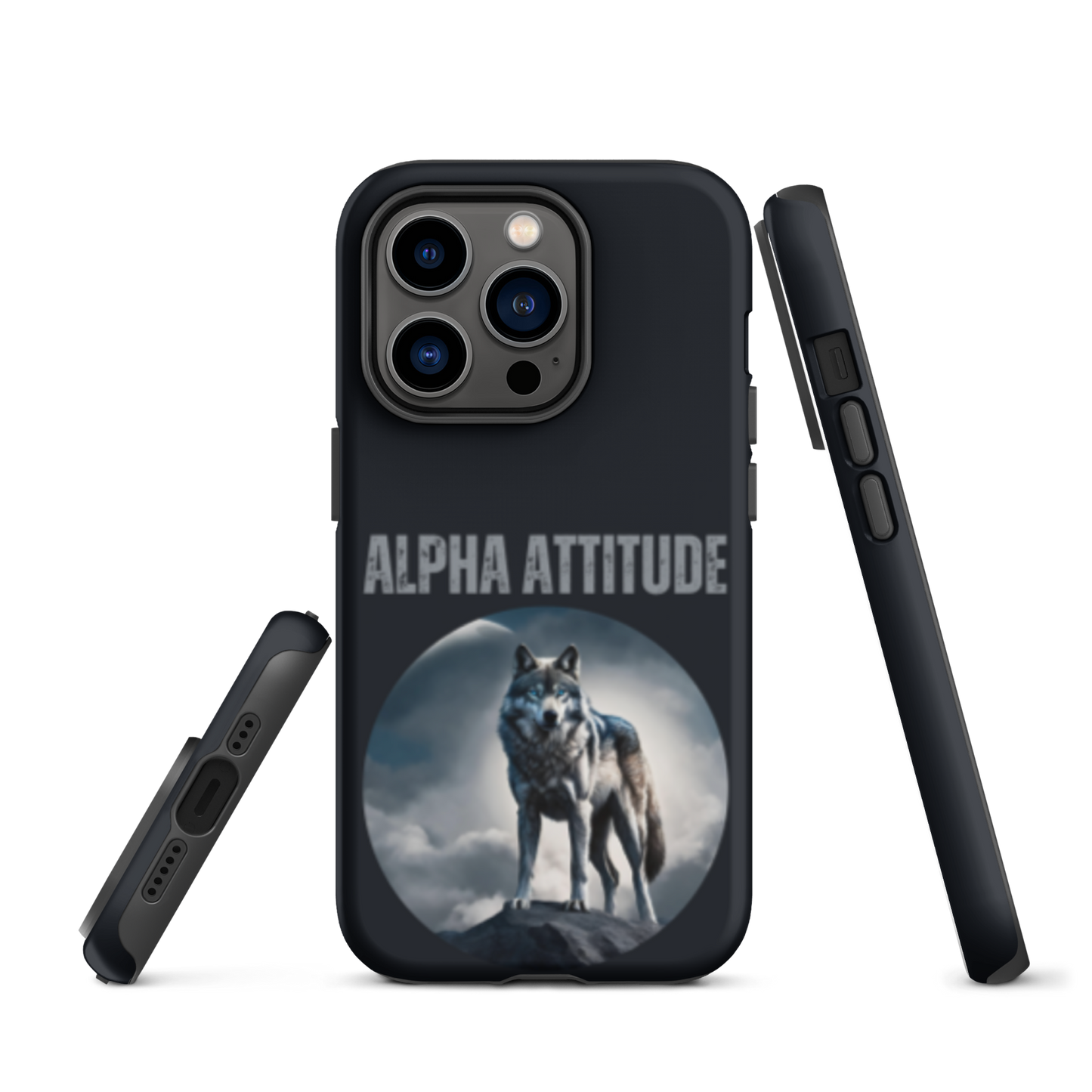 iPhone 'ALPHA ATTITUDE' Case - Wolf Mountain Motif | Available for iPhone 15 & 14 Series