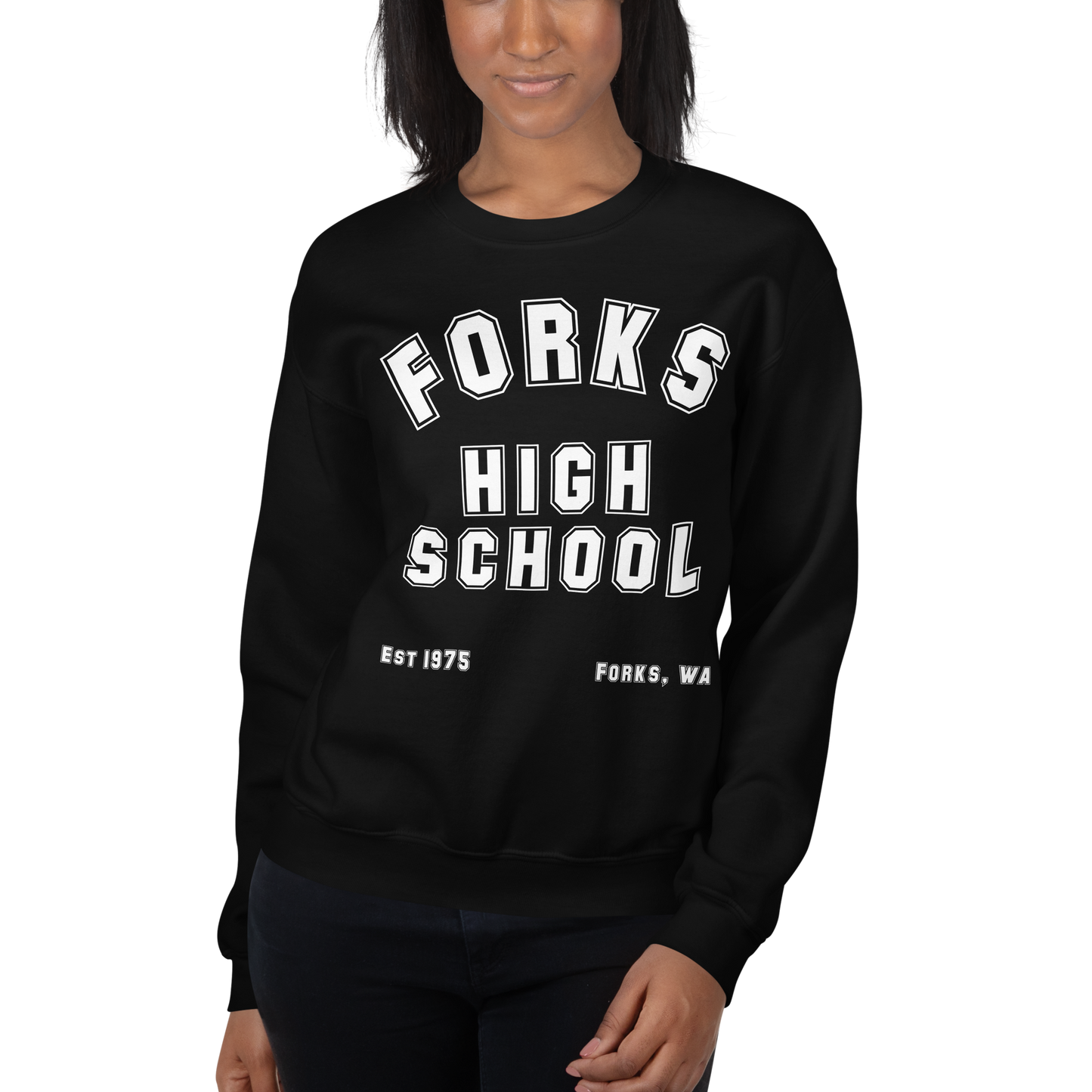 Women's Premium Forks High School Sweatshirt – Twilight-Inspired – Soft & Cozy Cotton