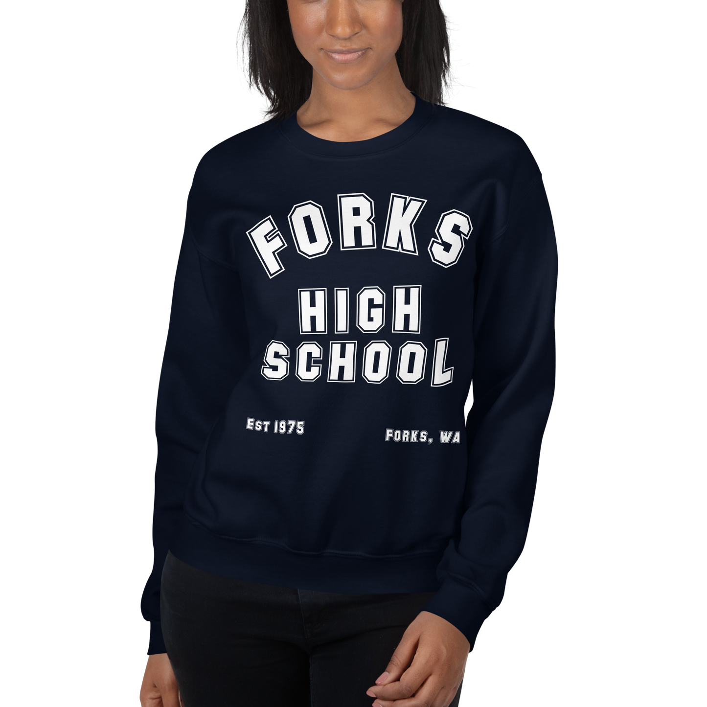 Women's Premium Forks High School Sweatshirt – Twilight-Inspired – Soft & Cozy Cotton