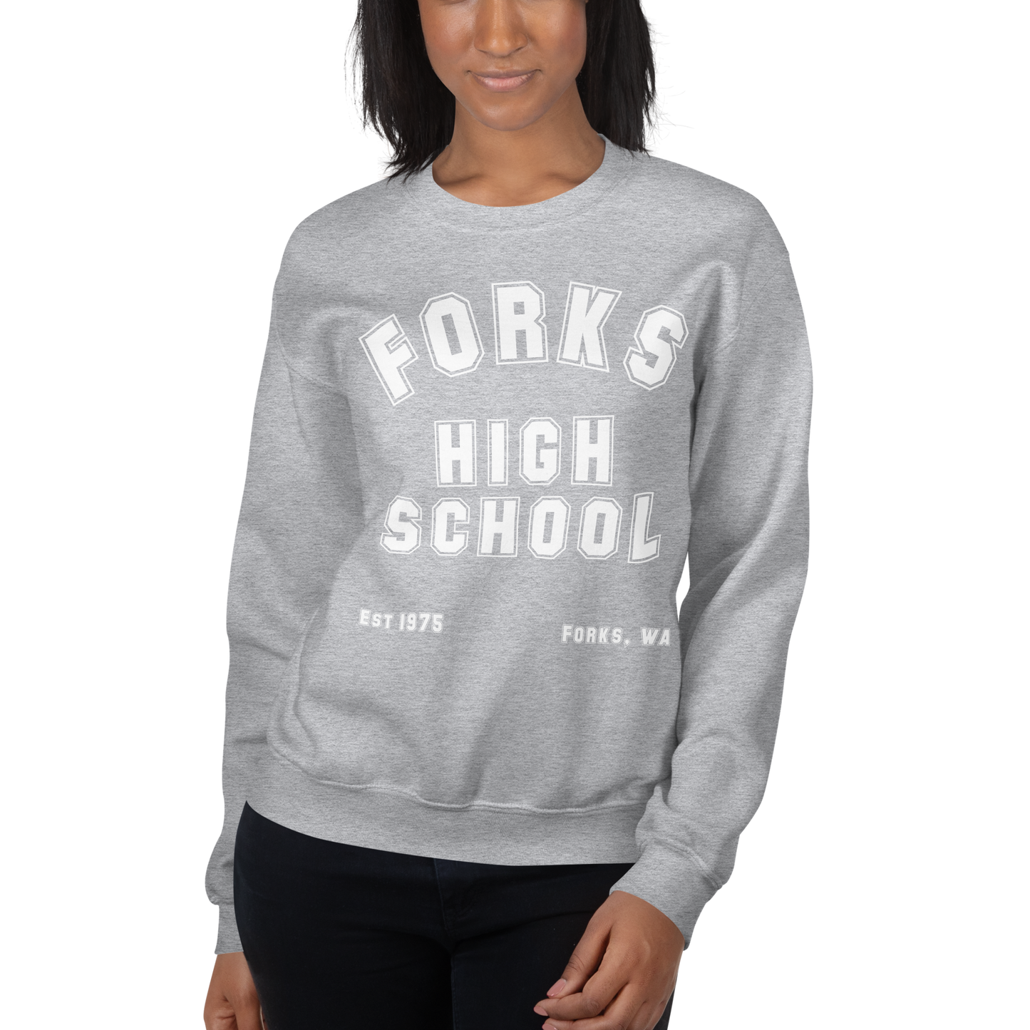 Women's Premium Forks High School Sweatshirt – Twilight-Inspired – Soft & Cozy Cotton