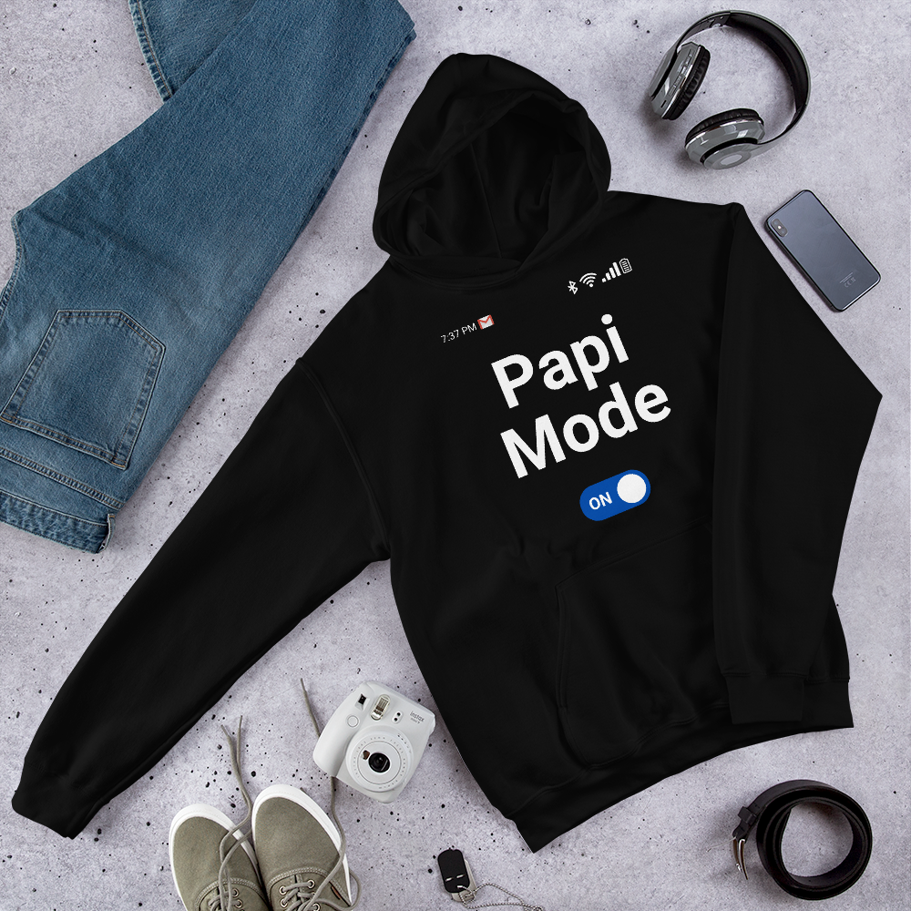 Papi Mode On Men’s Premium Hoodie - Unique Cell Phone Play, Cozy Comfort Wear, Ideal Gift for Dads