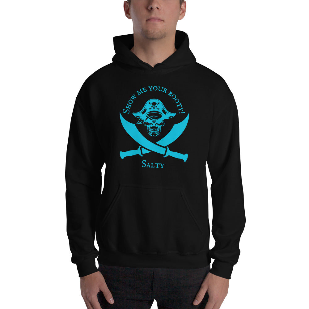 Men's 'Show me your BOOTY!' Pirate Hoodie - Salty & Flirty - Ocean Lifestyle Apparel