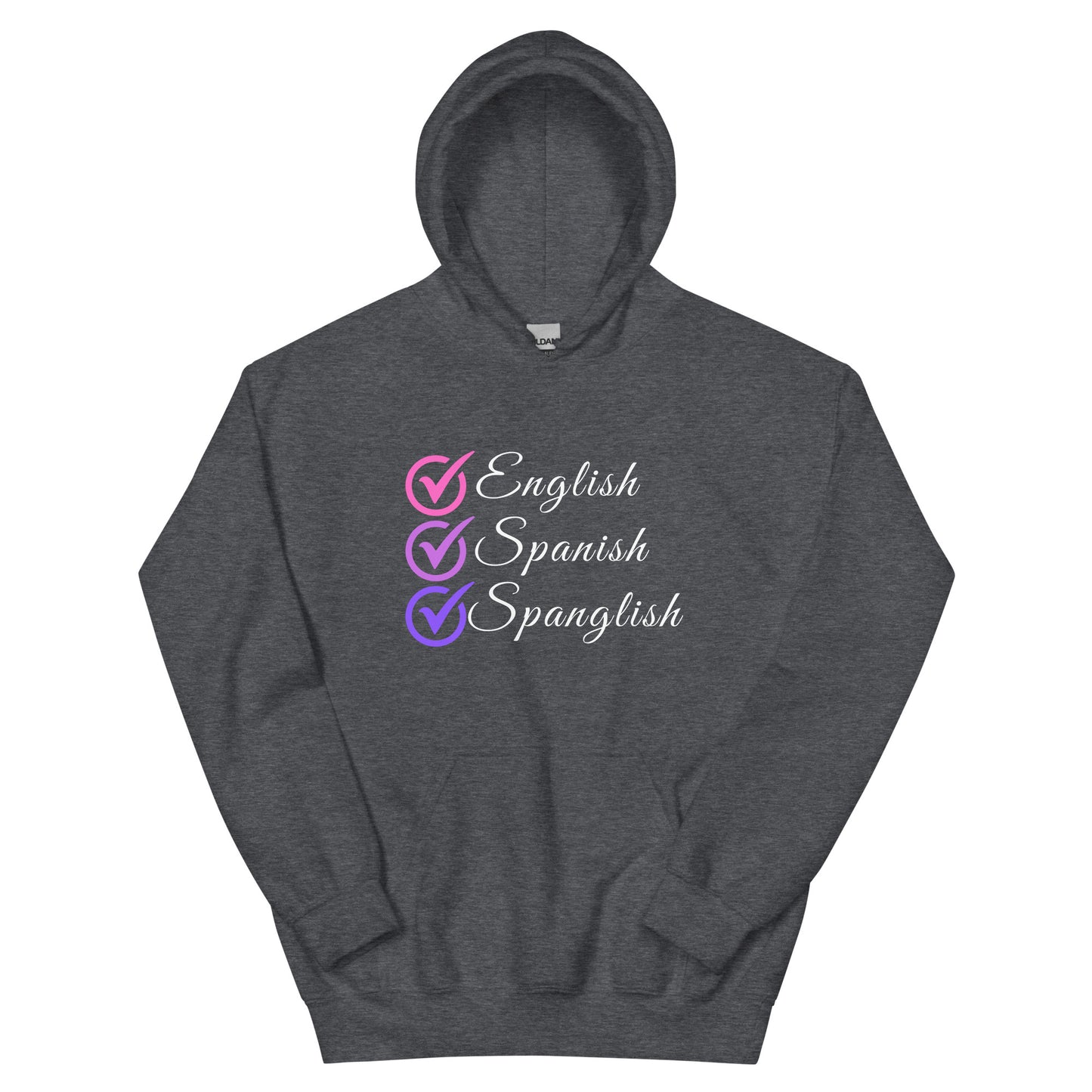 English, Spanish, Spanglish: Embrace Multiculturalism with Our Women's Premium Hoodie