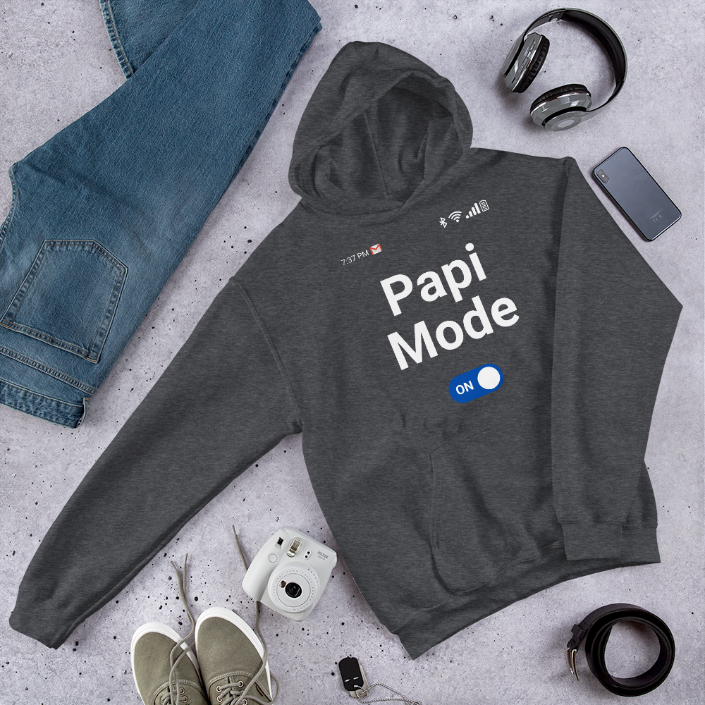 Papi Mode On Men’s Premium Hoodie - Unique Cell Phone Play, Cozy Comfort Wear, Ideal Gift for Dads