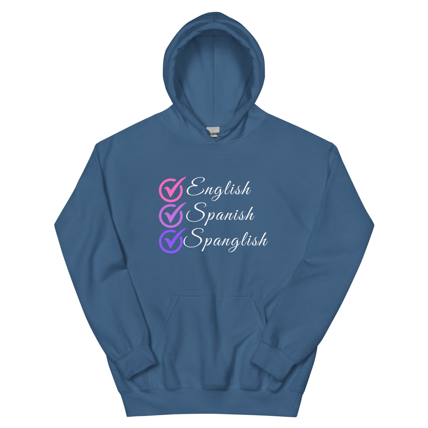 English, Spanish, Spanglish: Embrace Multiculturalism with Our Women's Premium Hoodie