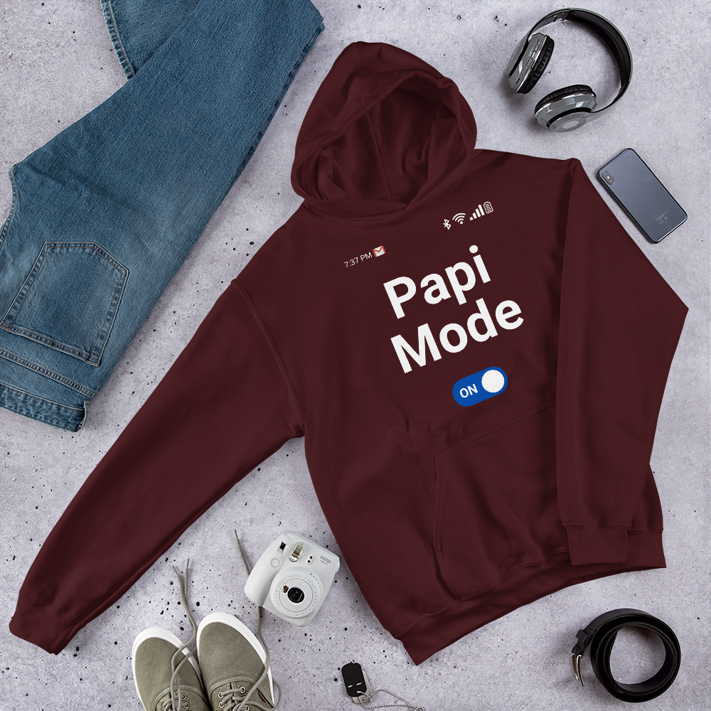 Papi Mode On Men’s Premium Hoodie - Unique Cell Phone Play, Cozy Comfort Wear, Ideal Gift for Dads