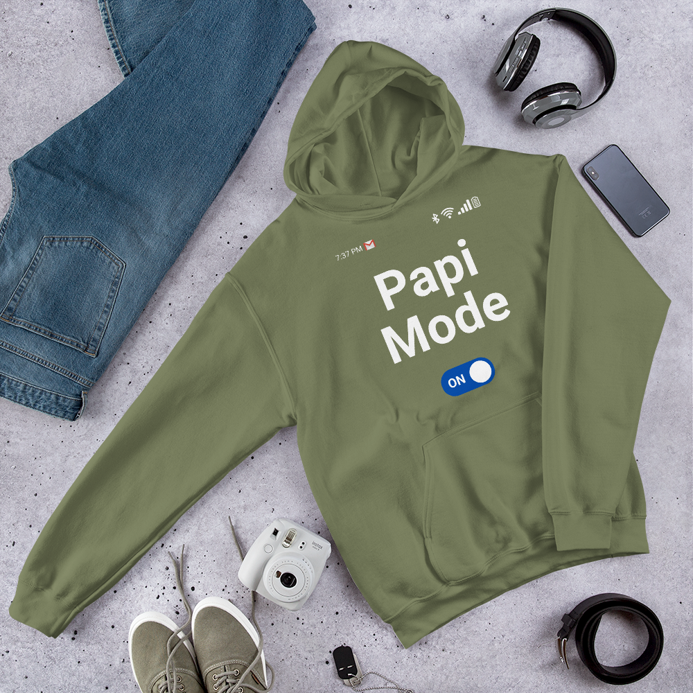 Papi Mode On Men’s Premium Hoodie - Unique Cell Phone Play, Cozy Comfort Wear, Ideal Gift for Dads