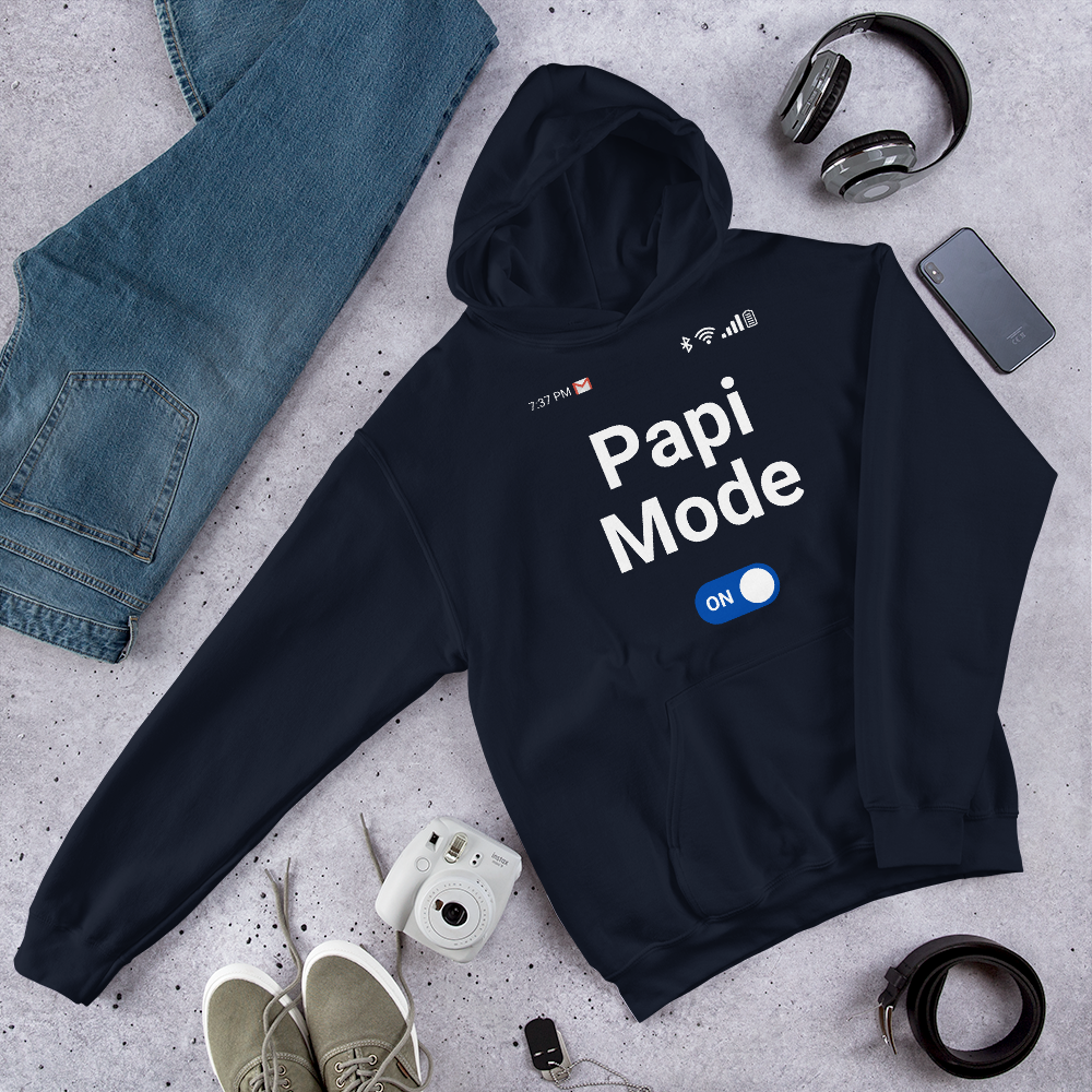 Papi Mode On Men’s Premium Hoodie - Unique Cell Phone Play, Cozy Comfort Wear, Ideal Gift for Dads