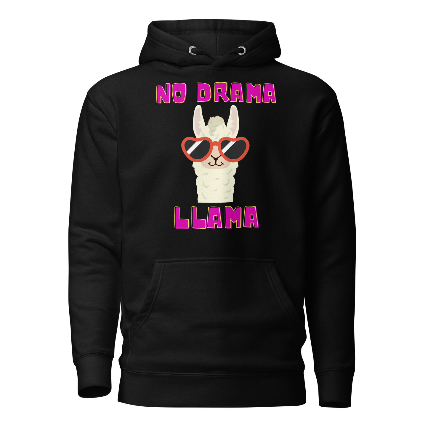 No Drama Llama Premium Hoodie for Women | Llama Lover's Casual Wear