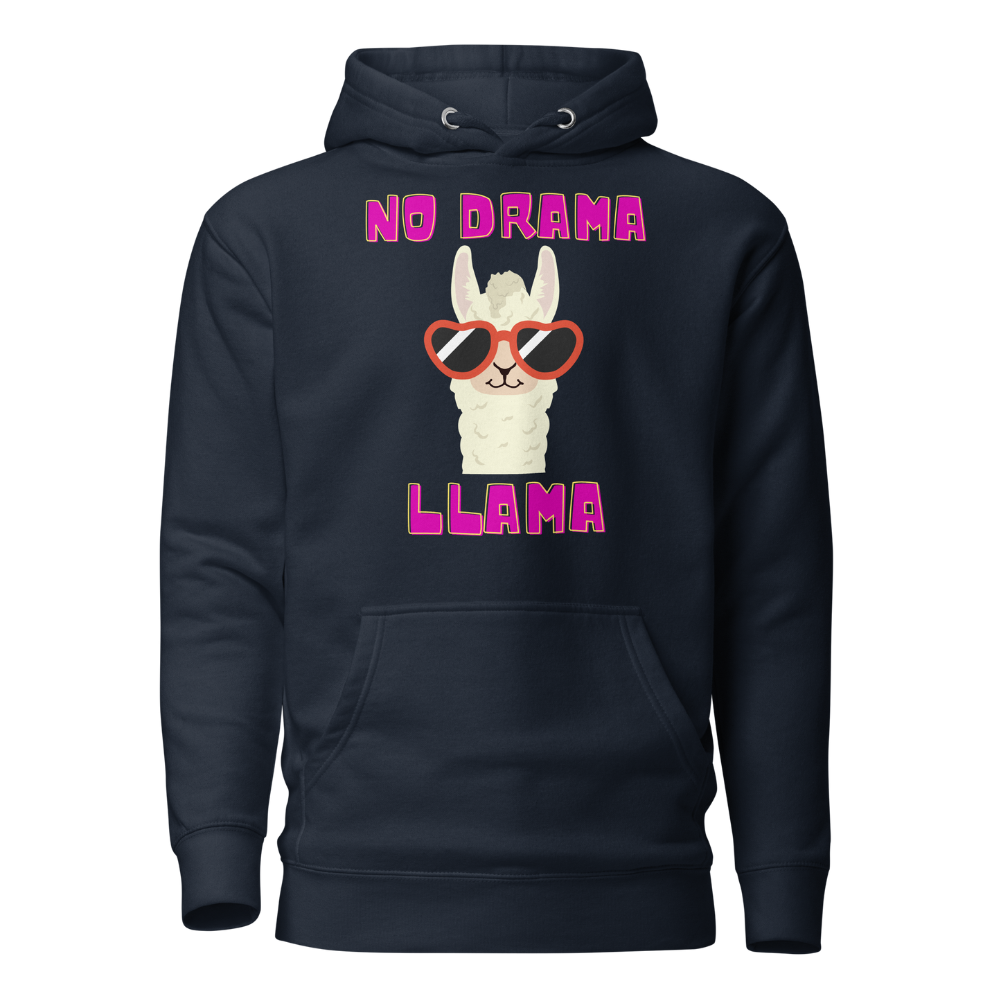 No Drama Llama Premium Hoodie for Women | Llama Lover's Casual Wear